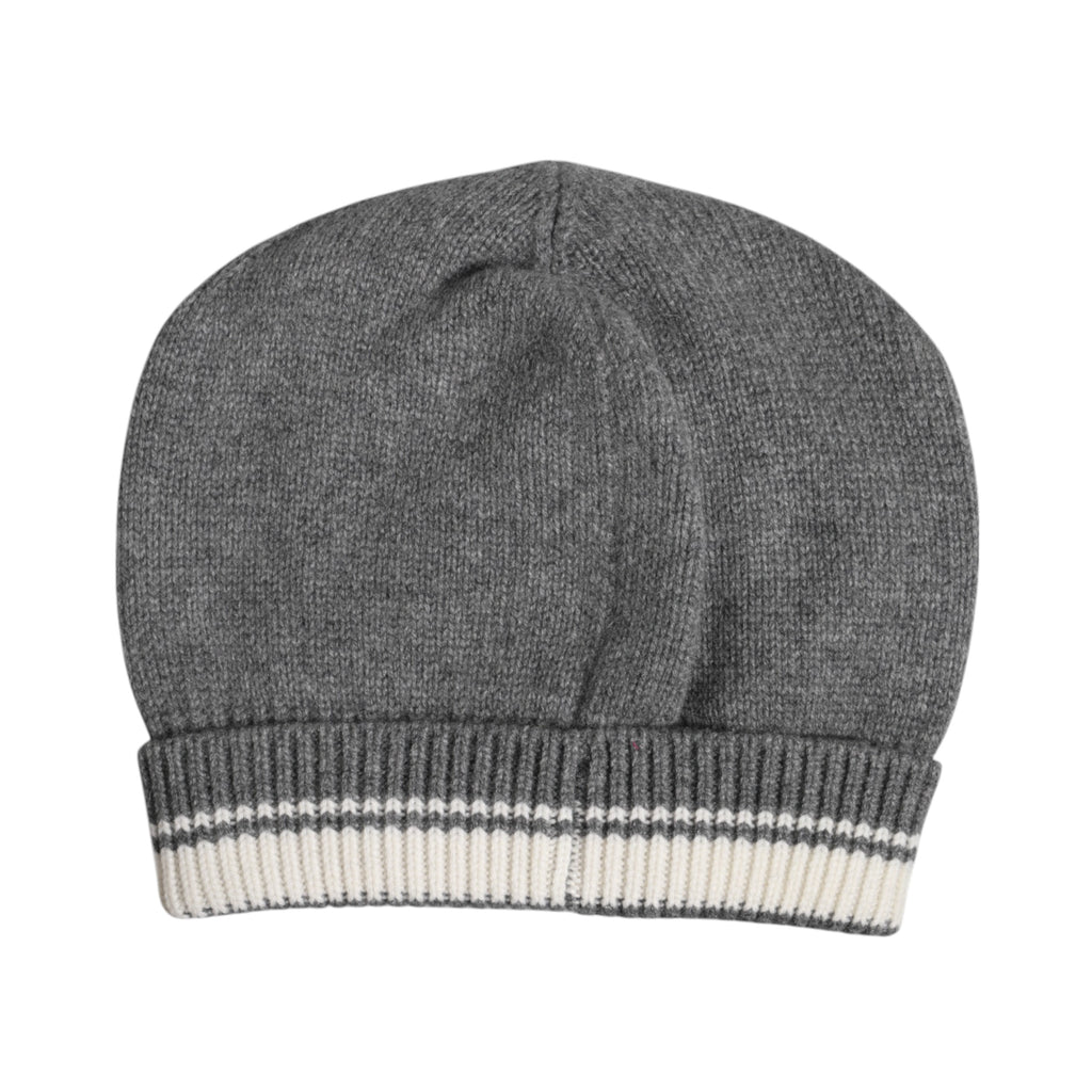 Dolce & Gabbana Graue Kaschmir-Strickmütze Winter Beanie