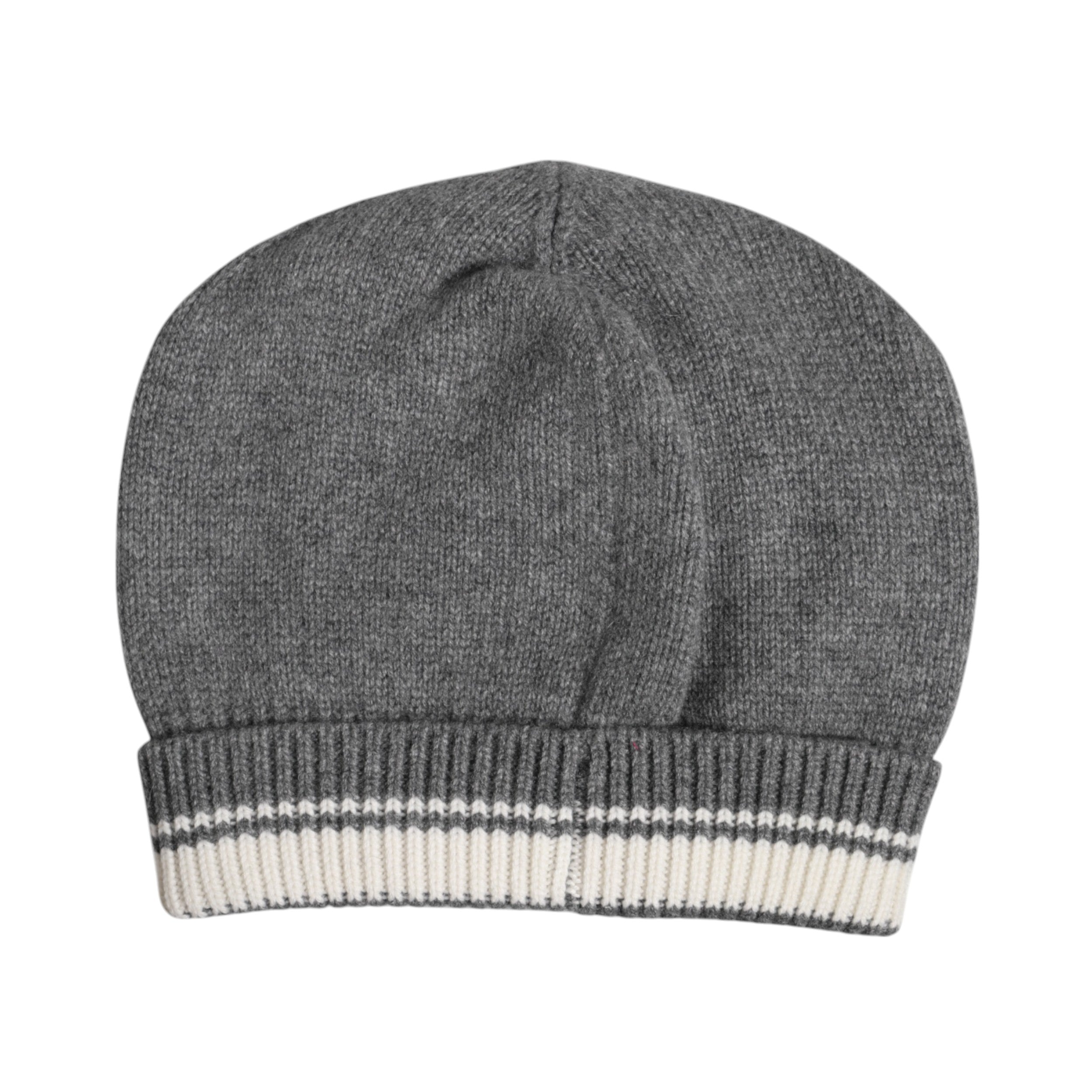 Dolce & Gabbana Graue Kaschmir-Strickmütze Winter Beanie