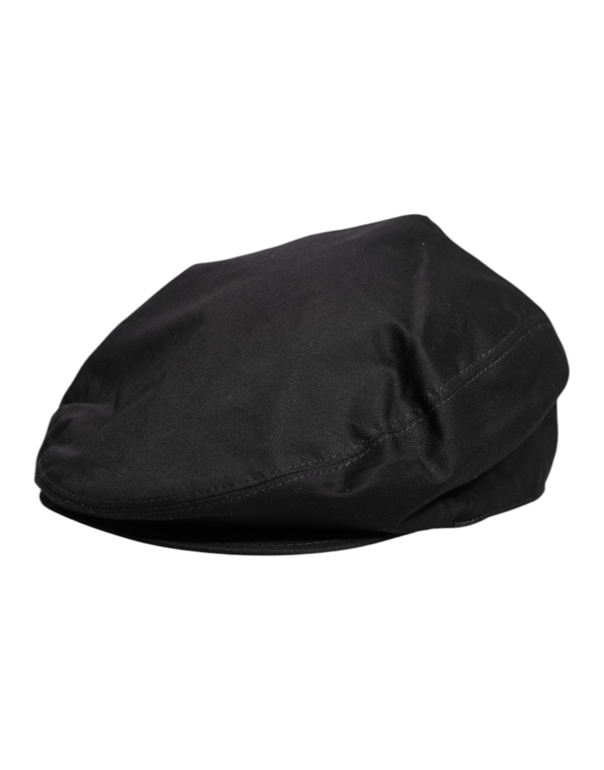Dolce & Gabbana Schwarzer Baumwolle Newsboy Capello Cabbie Hut