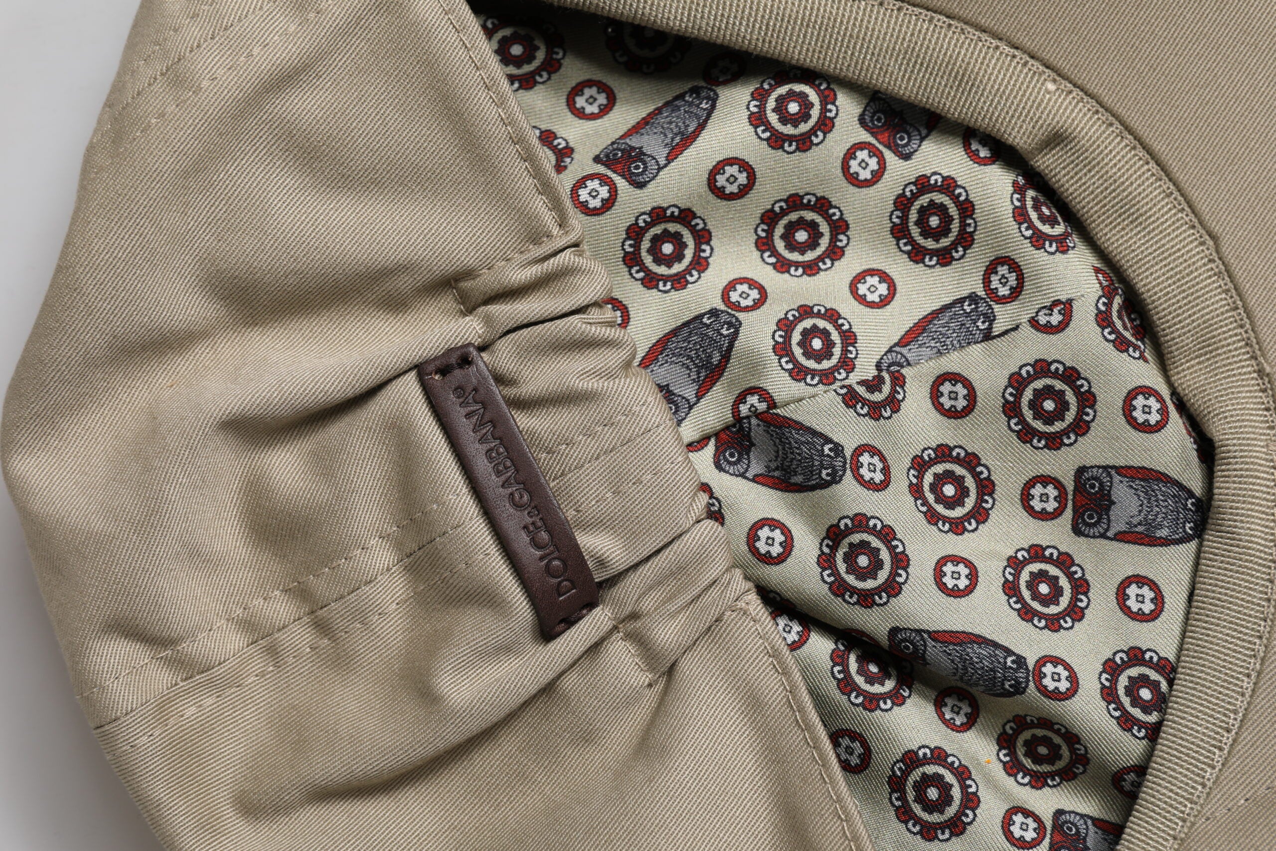Dolce & Gabbana Beige Baumwolle Newsboy Capello Cabbie Hut