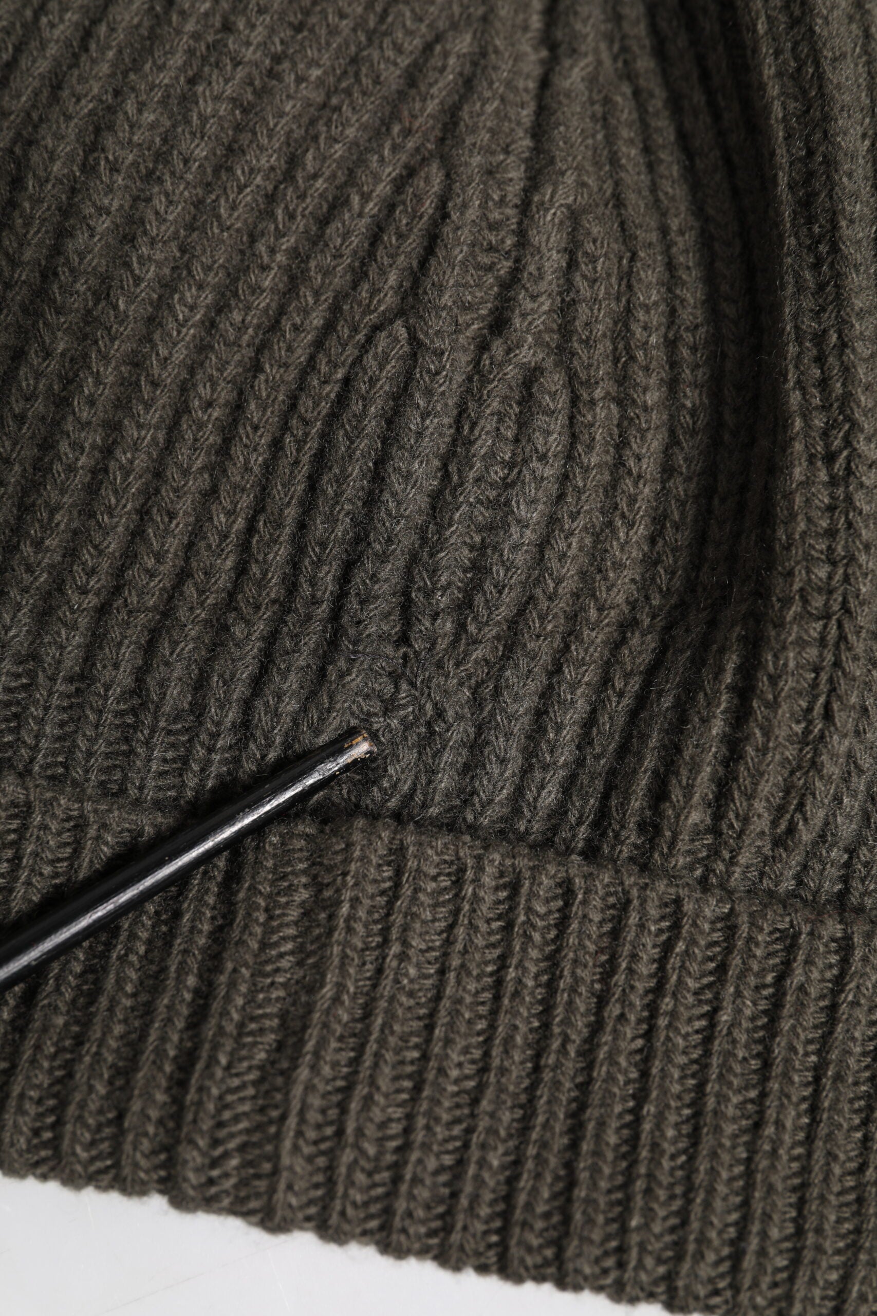 Dolce & Gabbana Grüne Wolle DG Plaque gestrickt Winter Beanie Hut