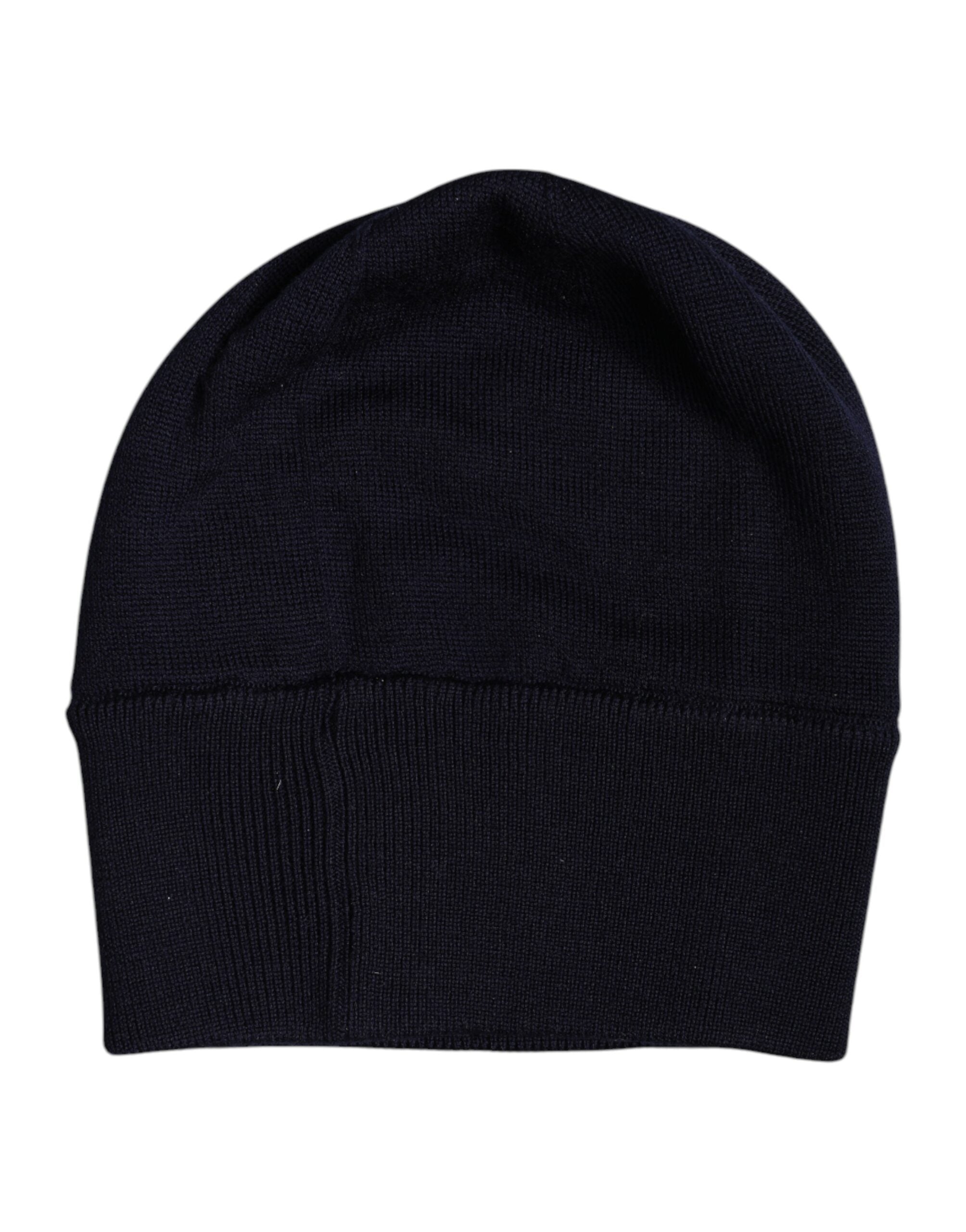 Dolce & Gabbana Schwarze Wolle #DGLovesLondon Winter Beanie Mütze