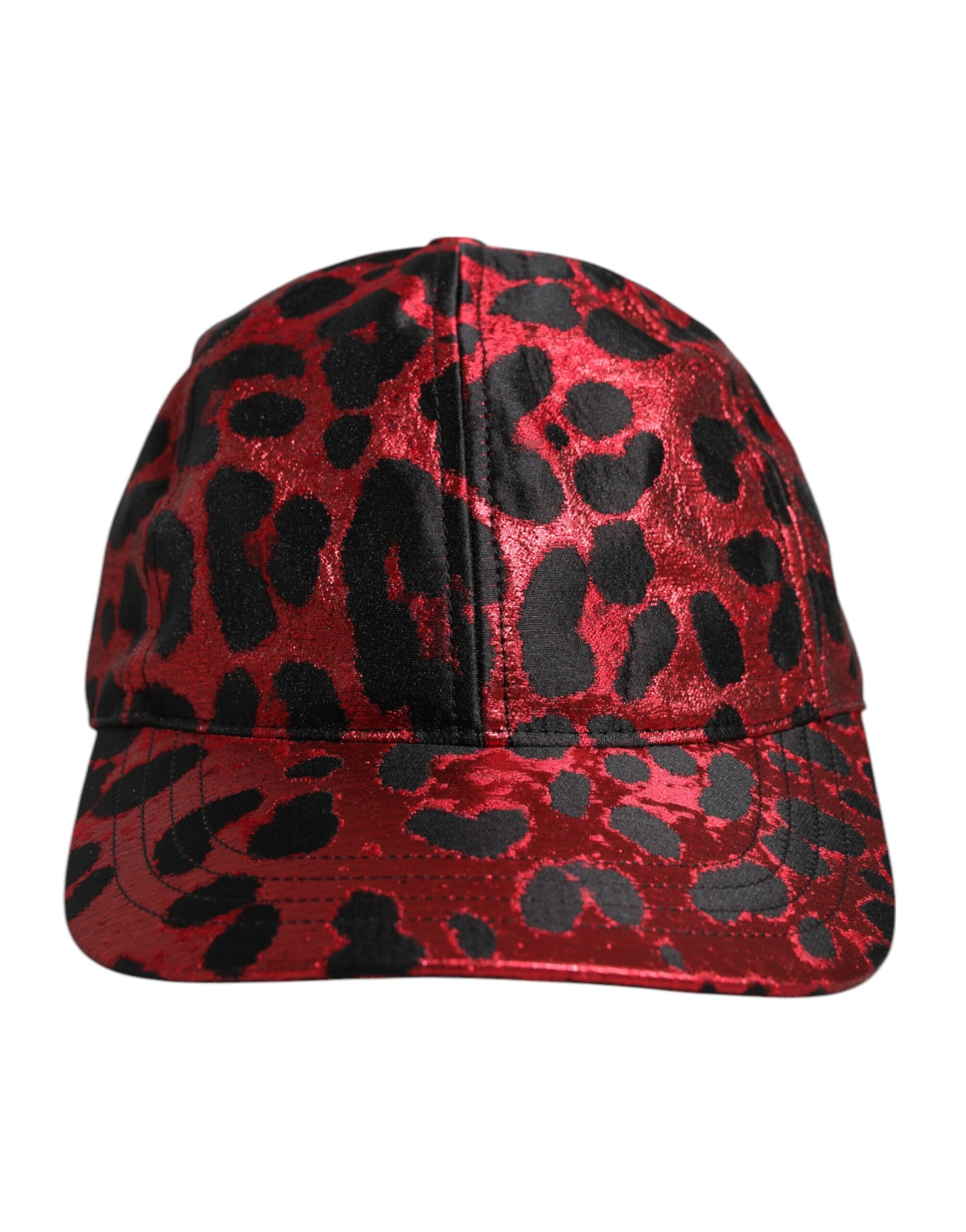 Dolce & Gabbana Rote Leopard DG Logo 6 Panels Baseballmütze
