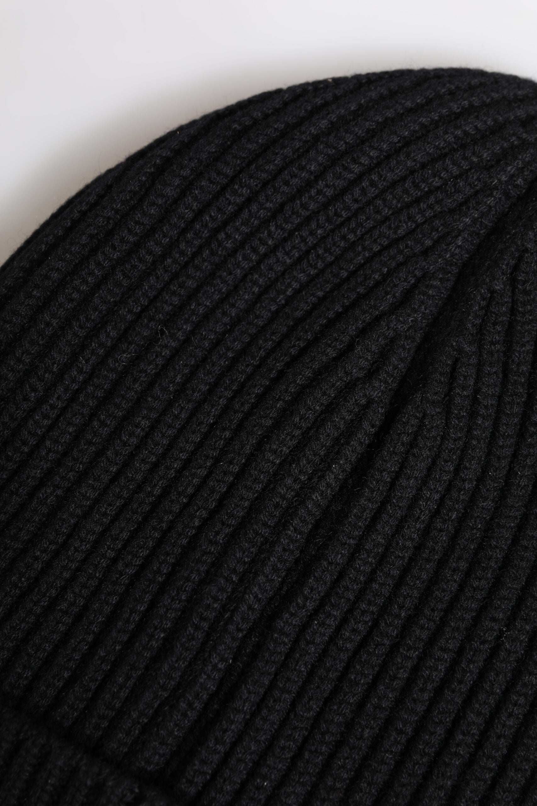 Dolce & Gabbana Schwarze Kaschmir-Strickmütze Winter Beanie