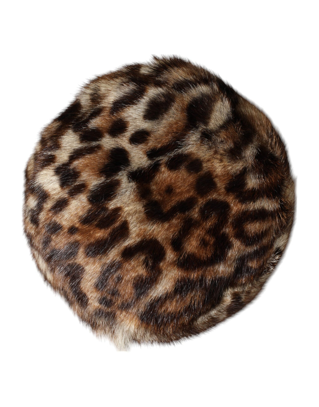 Dolce & Gabbana Brauner Leoparden Kunstpelz Damen Fischerhut
