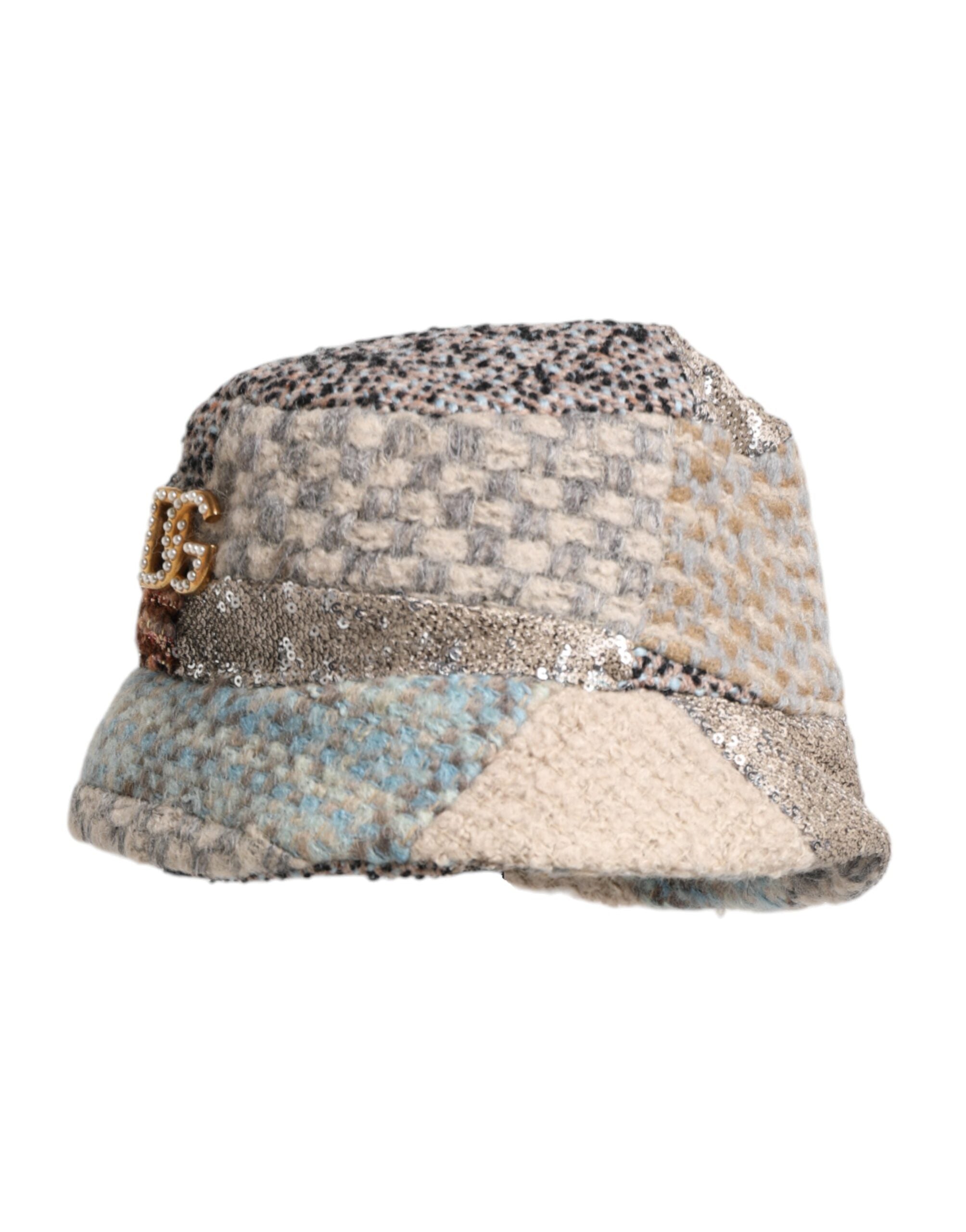 Dolce & Gabbana Multicolor Patchwork verschönert Eimer Hut