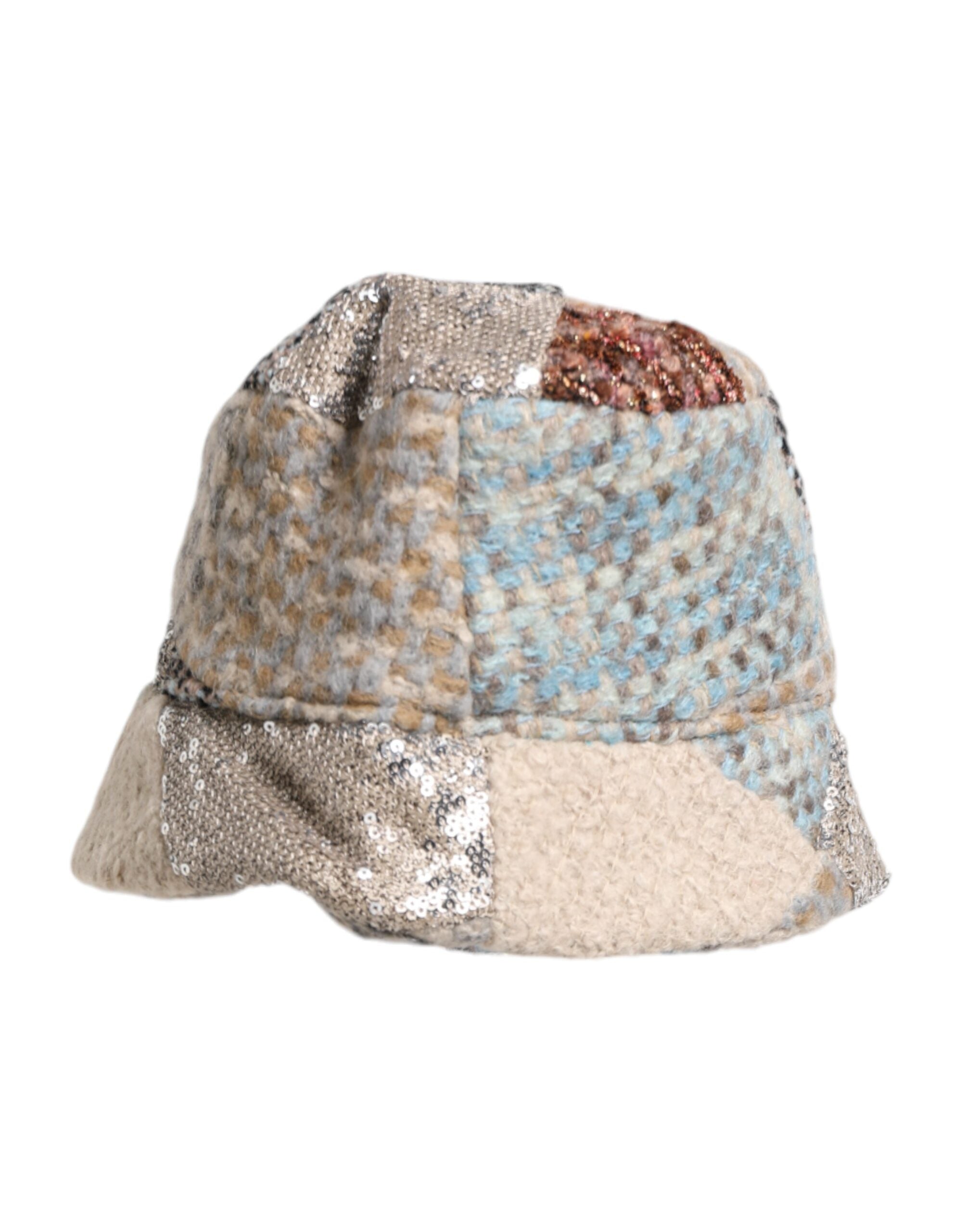 Dolce & Gabbana Multicolor Patchwork verschönert Eimer Hut