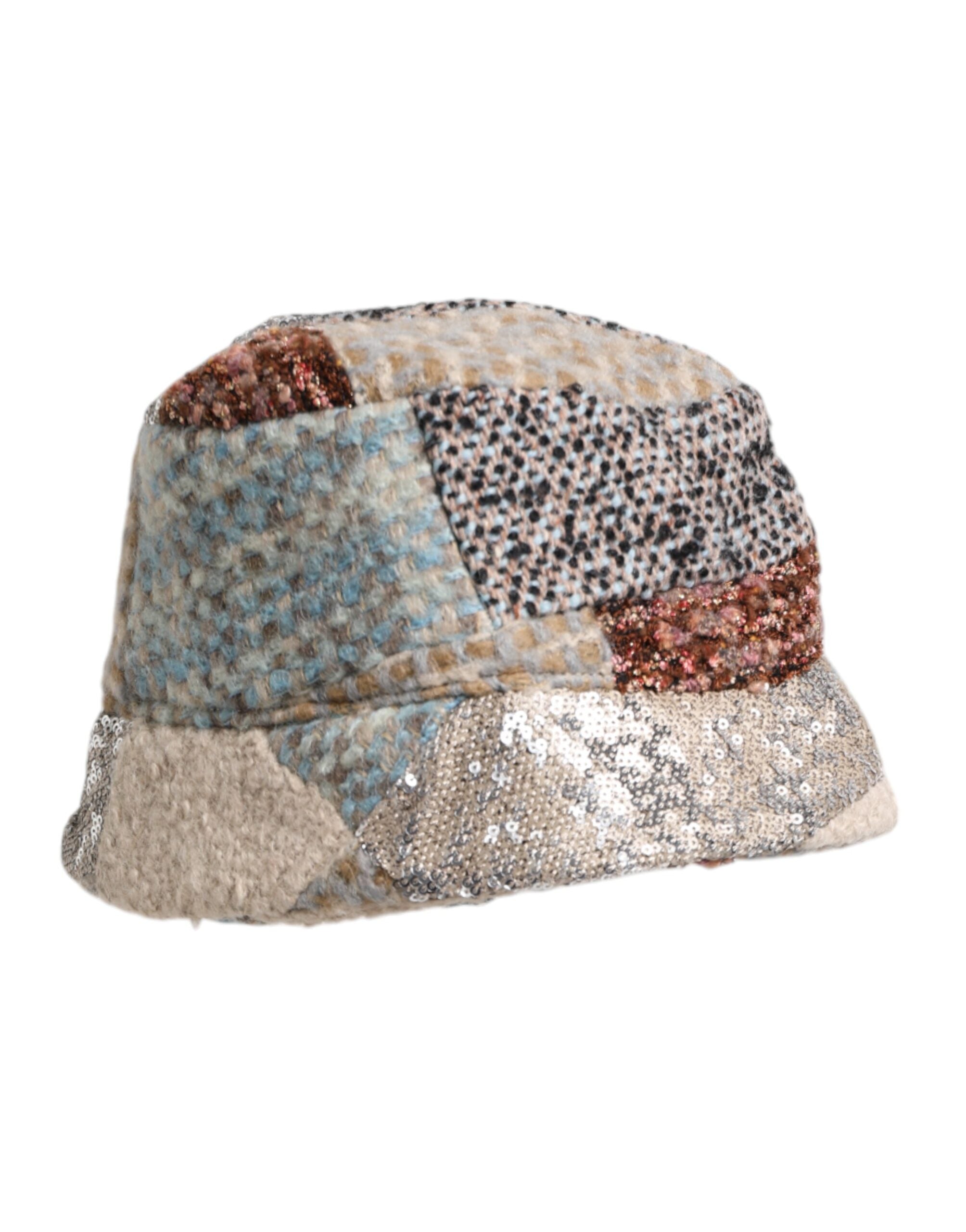 Dolce & Gabbana Multicolor Patchwork verschönert Eimer Hut