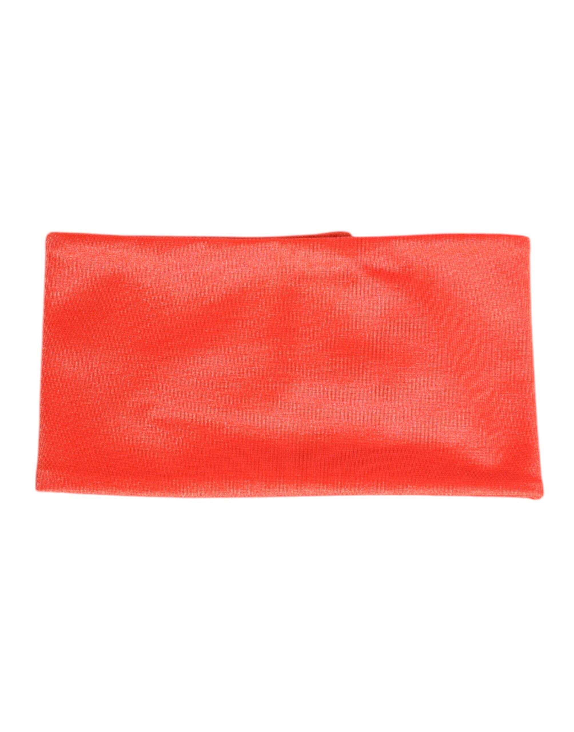 Dolce & Gabbana Orange Nylon Stretch Damen Halswärmer Schal
