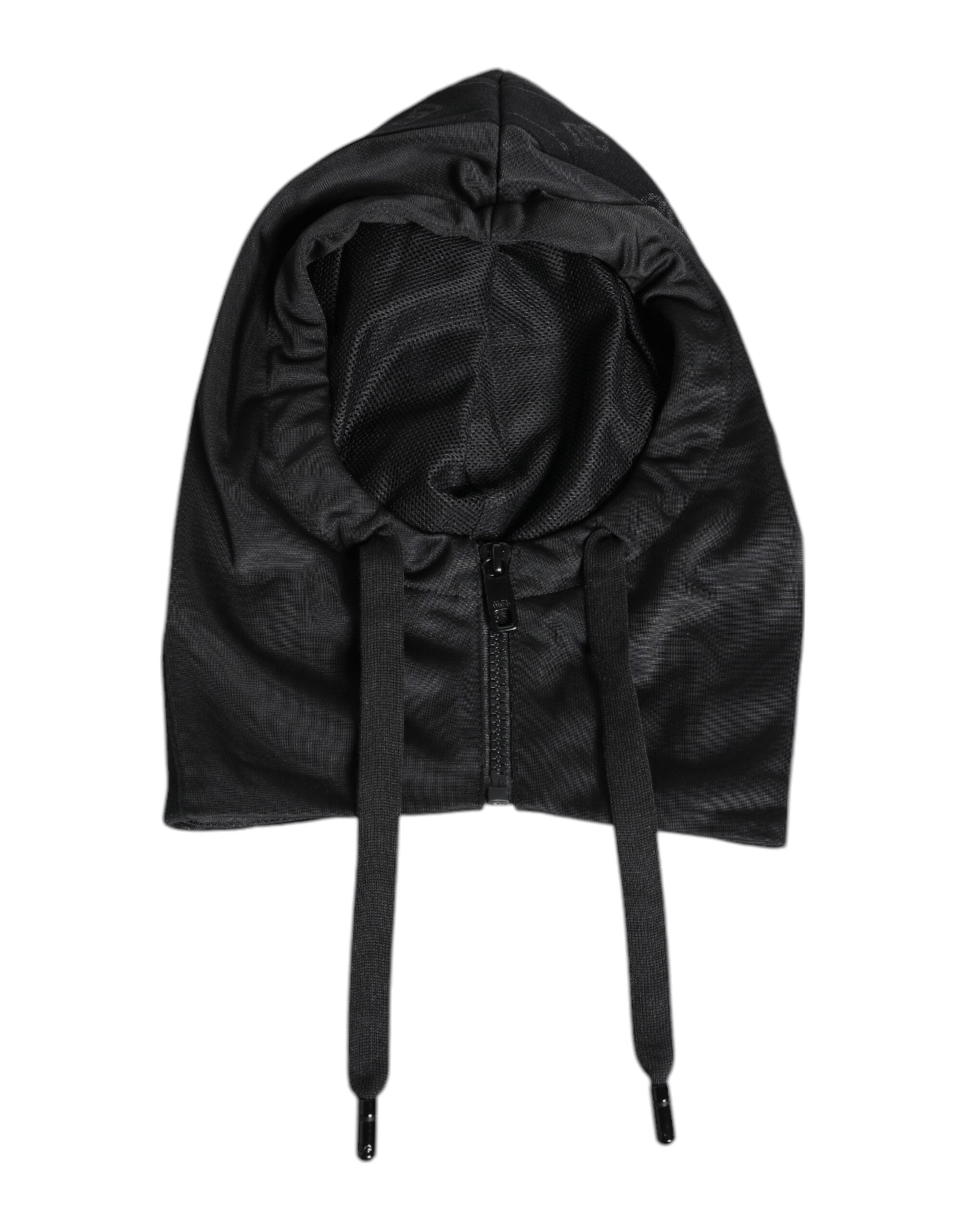 Dolce & Gabbana Schwarzer Polyester-Ganzkopf-Wickelhut