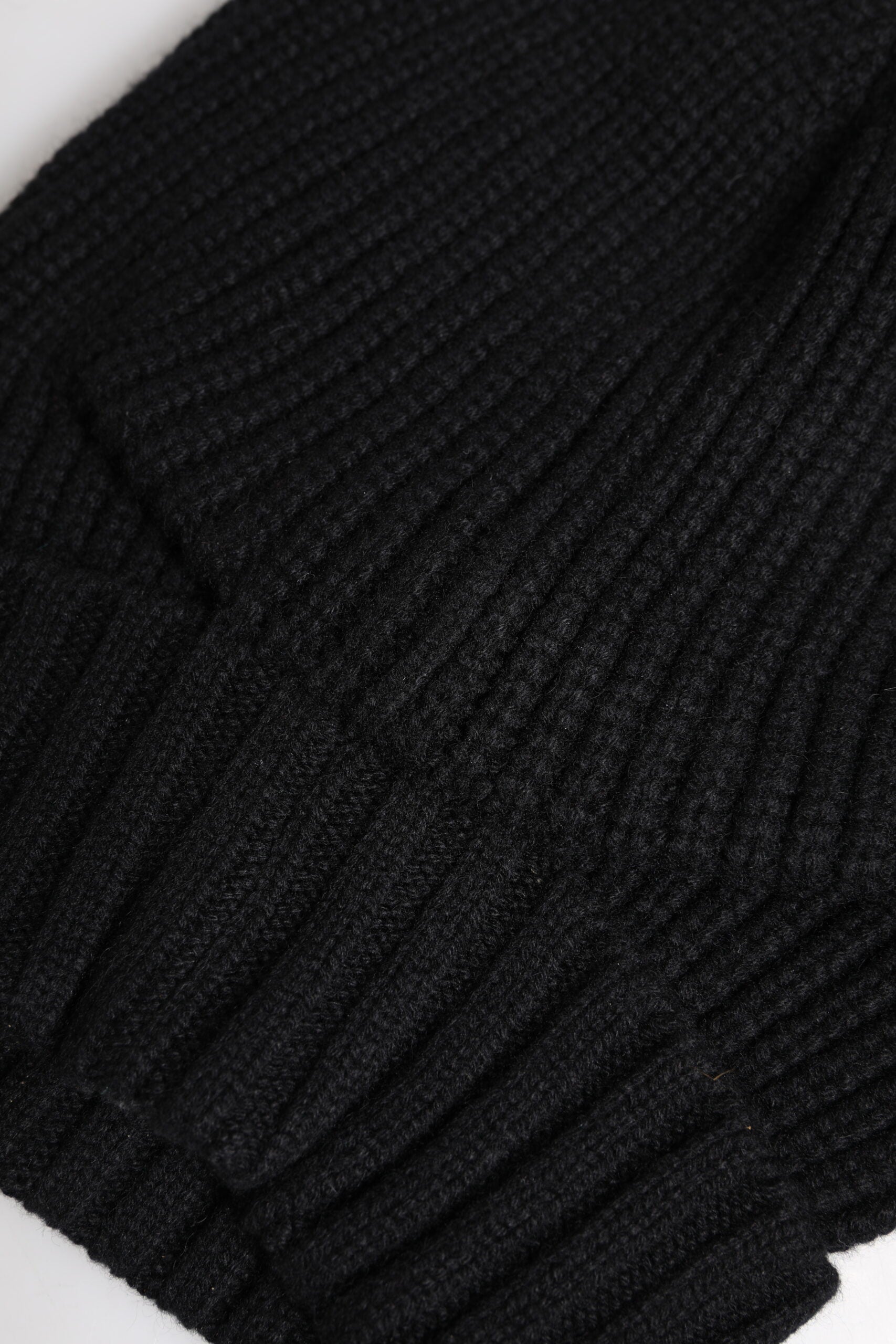 Dolce & Gabbana Schwarze Kaschmir-Strickmütze Winter Beanie