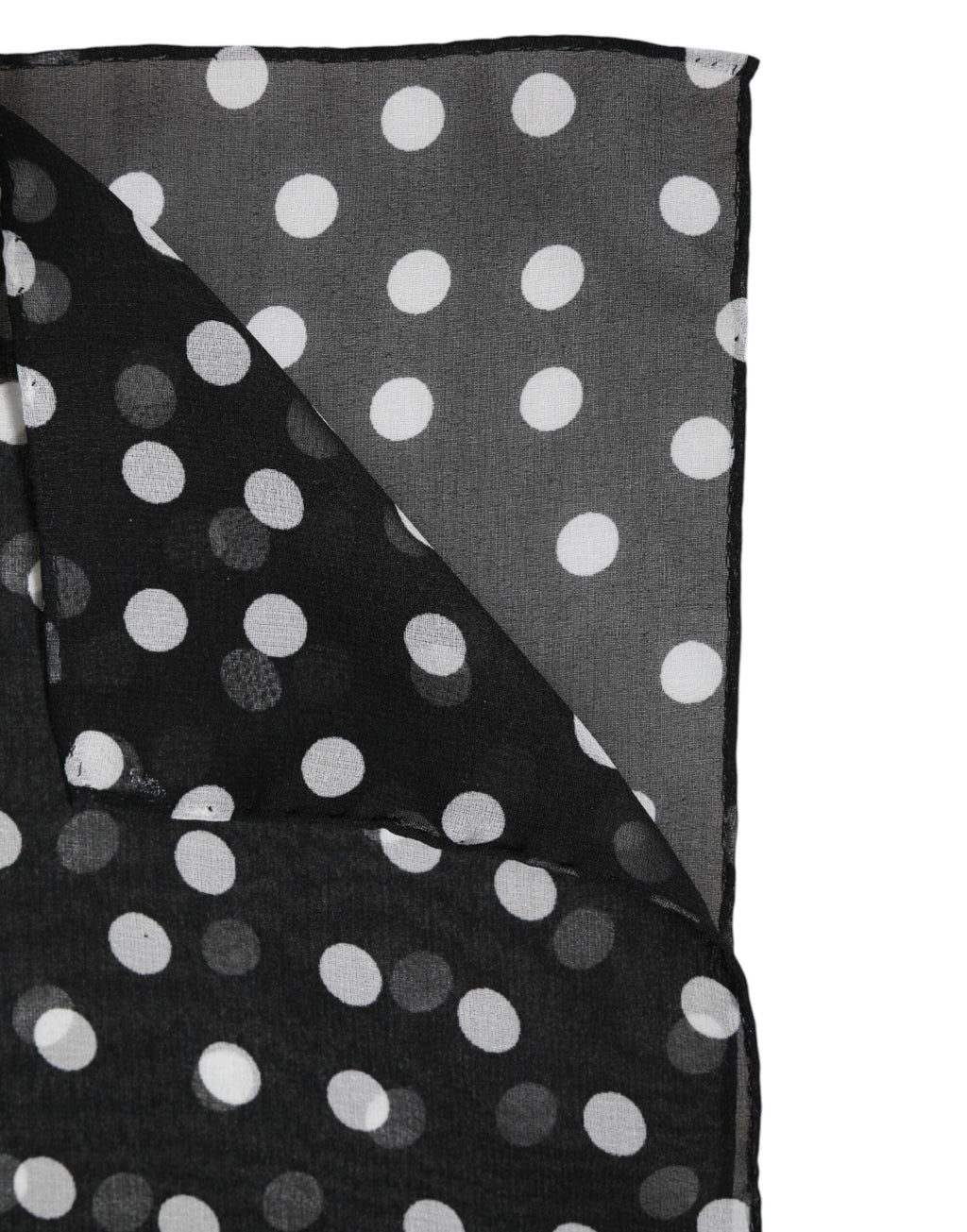 Dolce & Gabbana Schwarzer gepunkteter Polyester-Wickeltuchschal