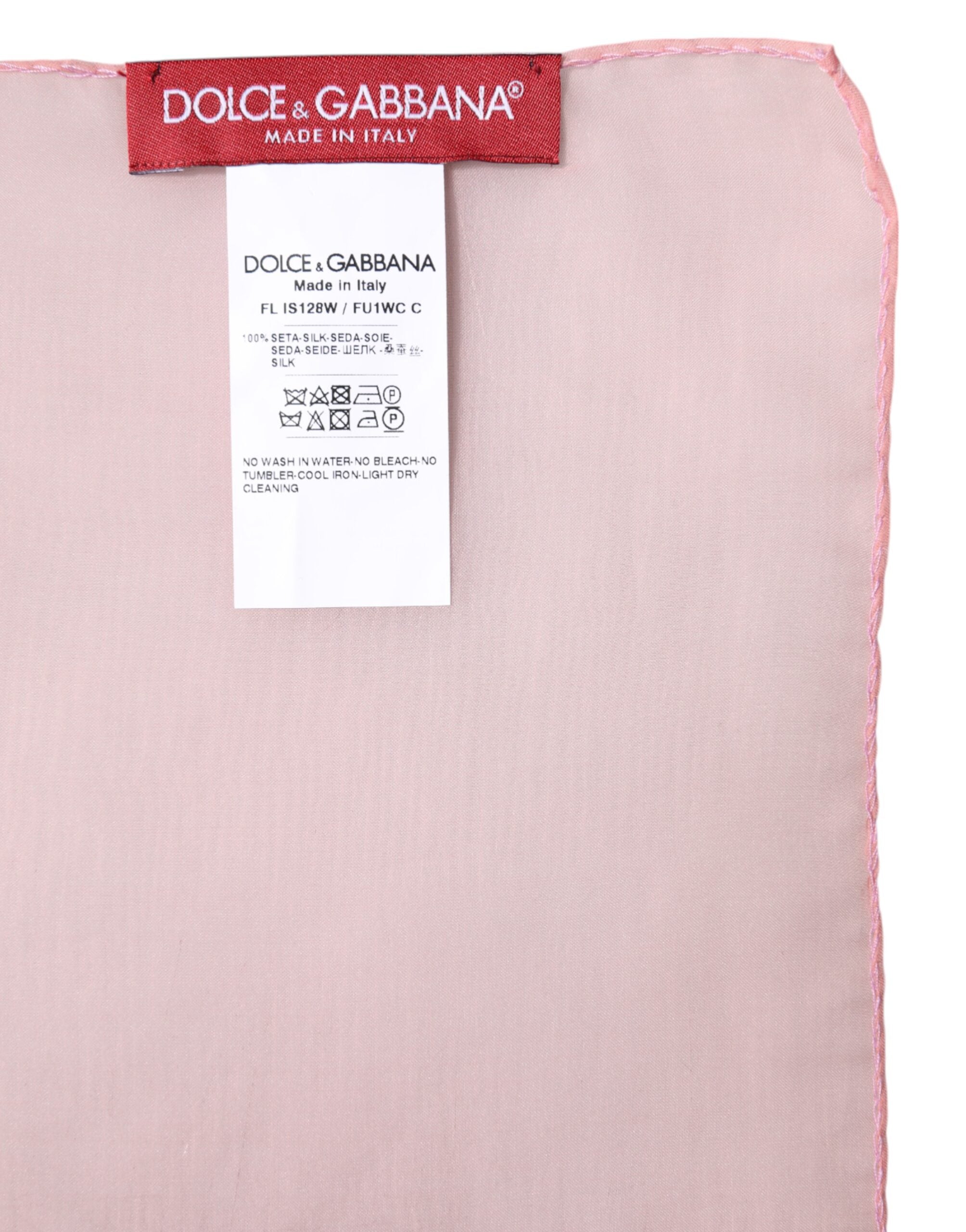 Dolce & Gabbana Rosa Seide Rechteck Frauen wickeln Schal Schal