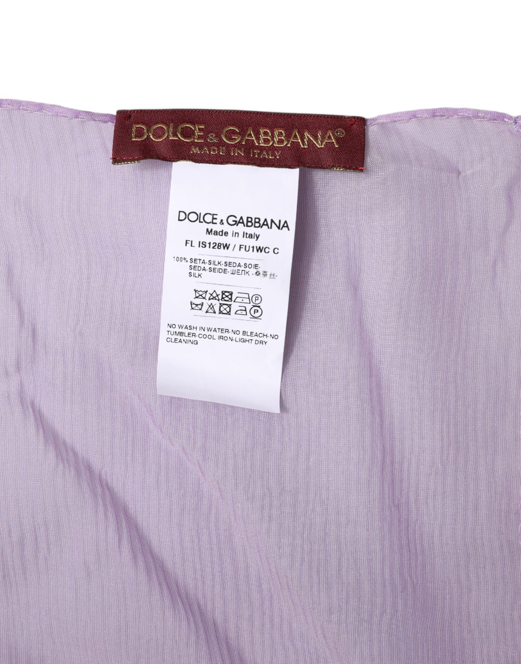 Dolce & Gabbana Lila Seidenschal Rechteck Wickelschal