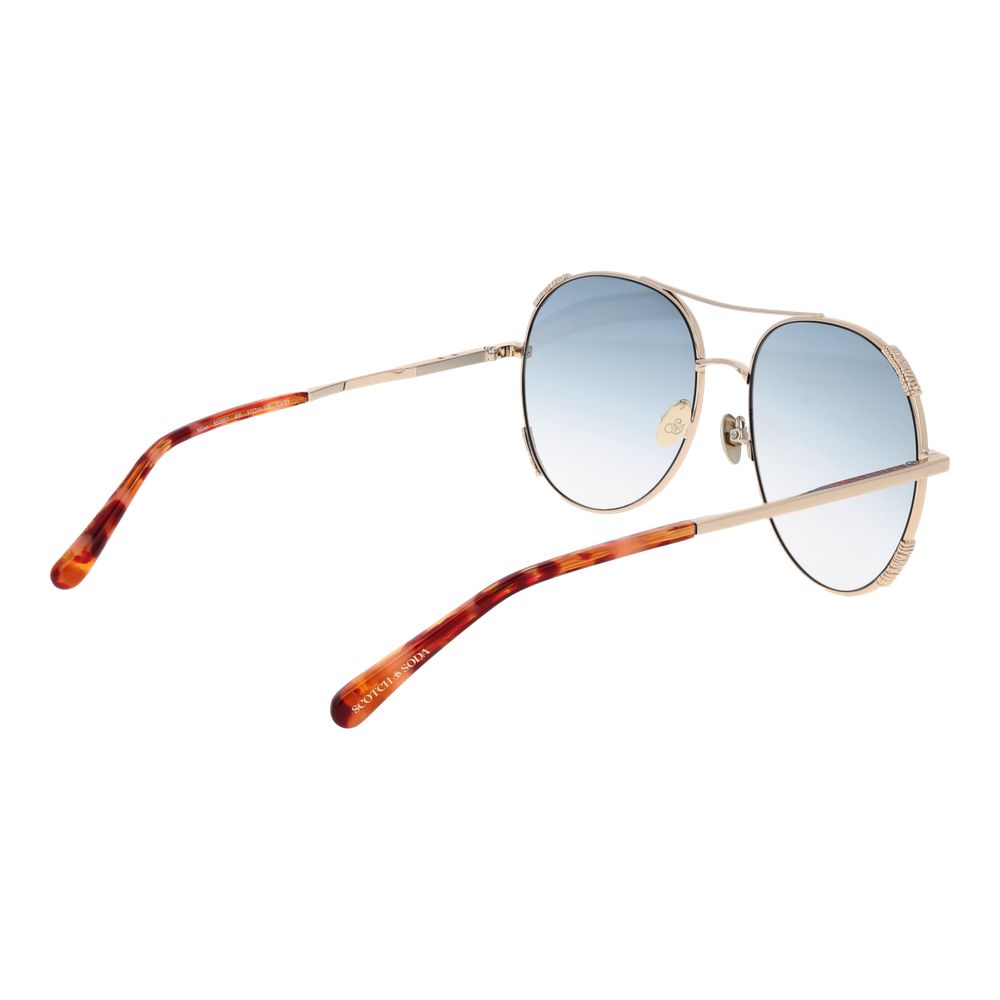 Scotch & Soda Goldfarbene Sonnenbrille aus Acetat
