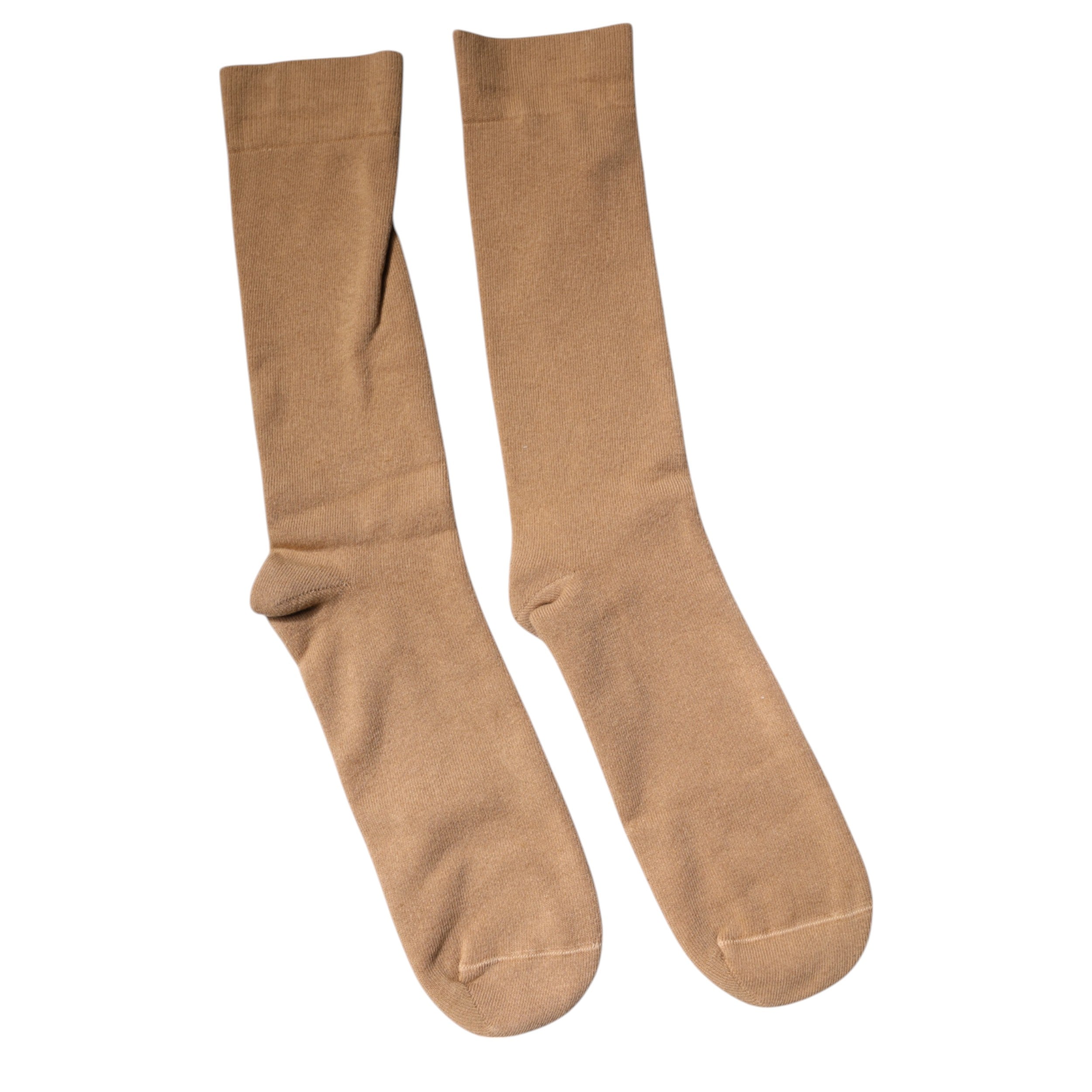 Dolce & Gabbana Brown Solid Cotton Mid Calf Herren Socken