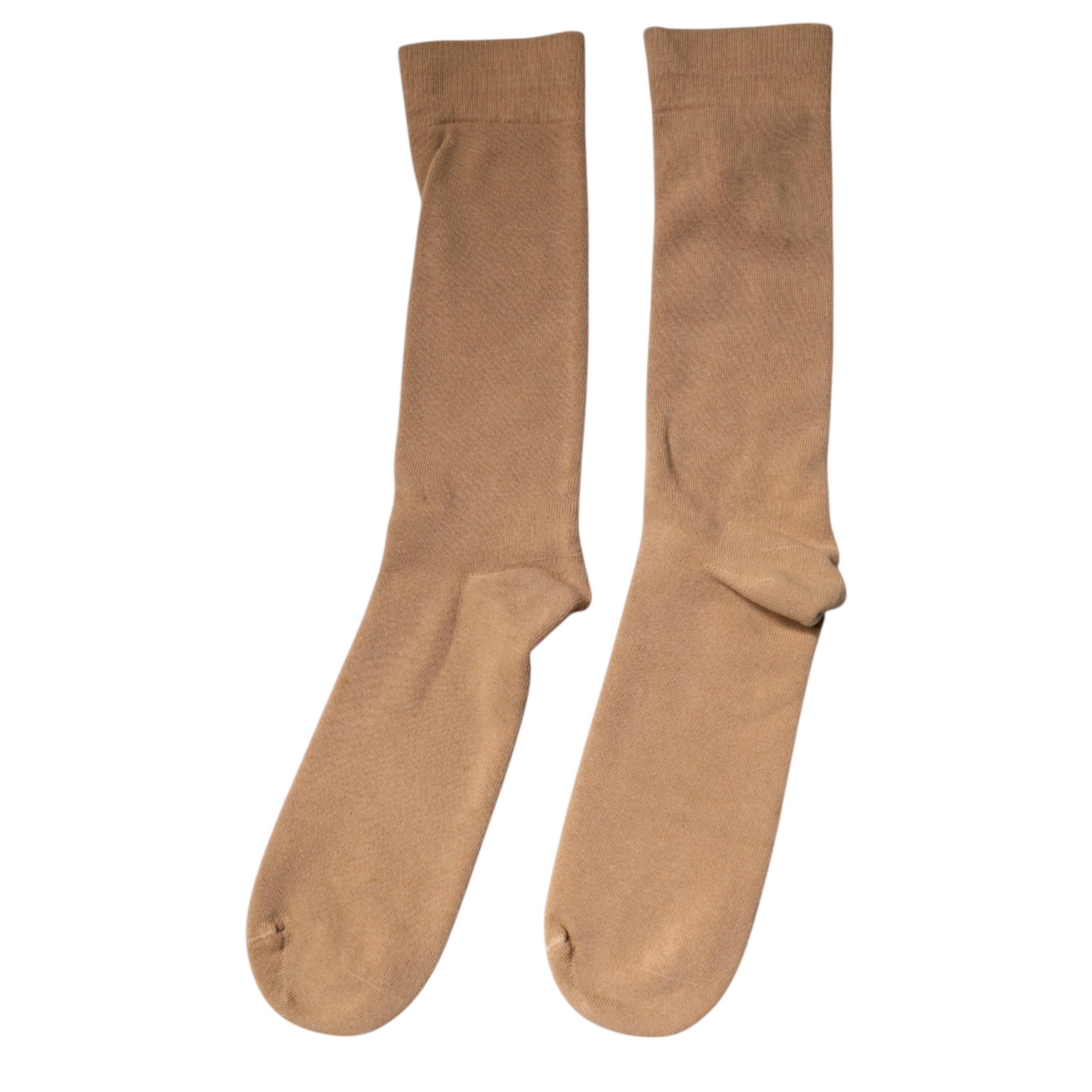 Dolce & Gabbana Brown Solid Cotton Mid Calf Herren Socken