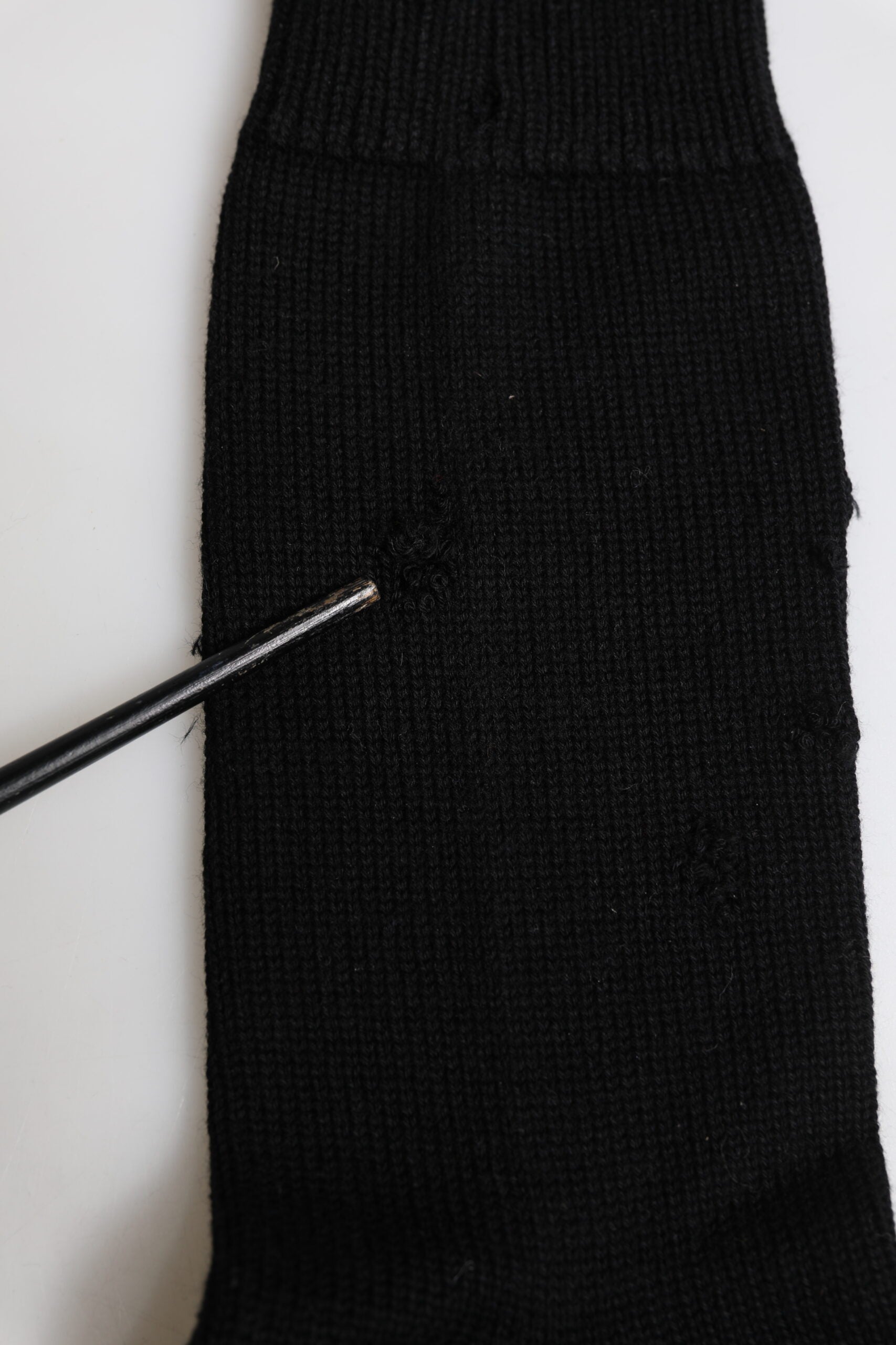 Dolce & Gabbana Schwarze Solid Stretch Mid Calf Herren Socken