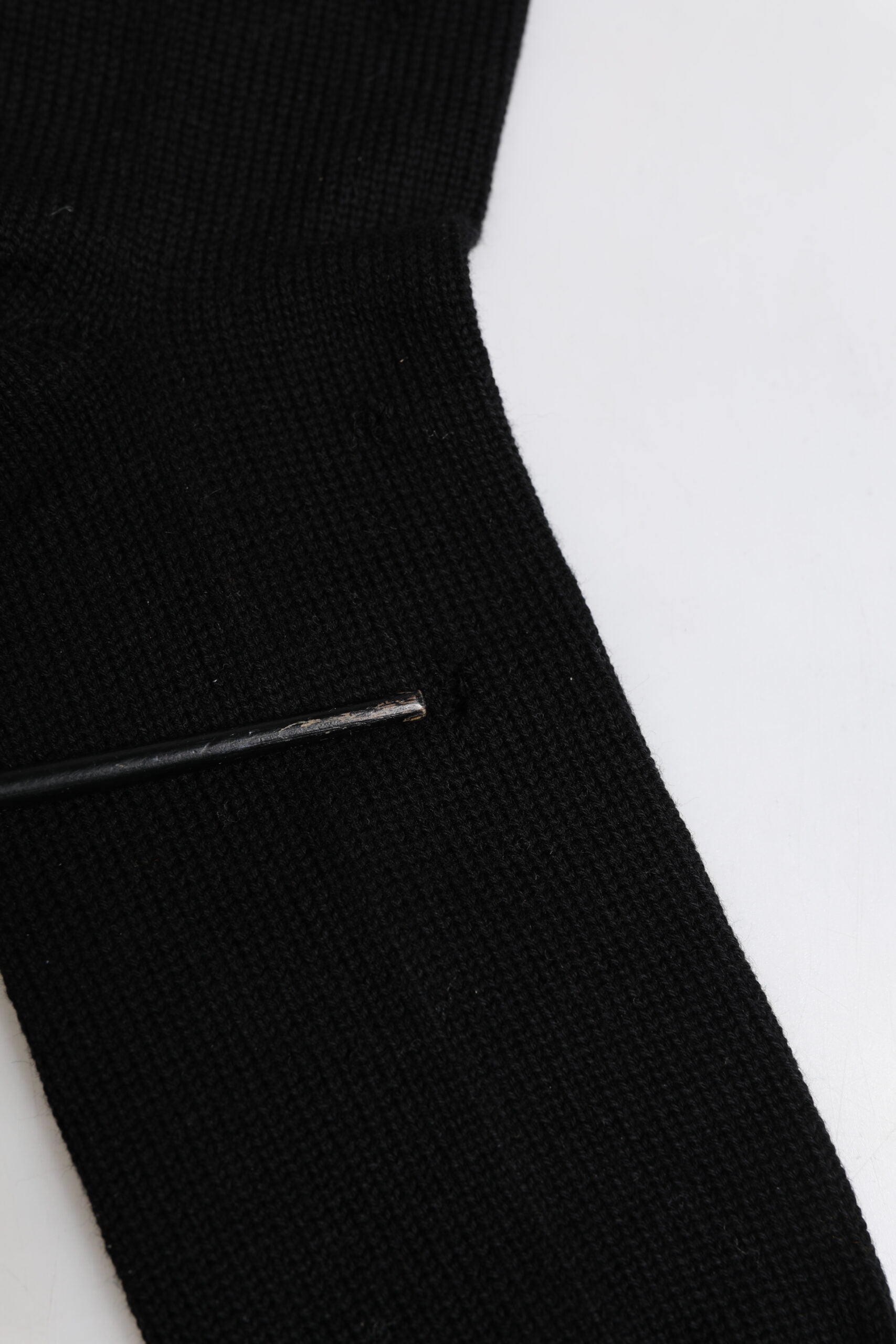 Dolce & Gabbana Schwarze Solid Stretch Mid Calf Herren Socken