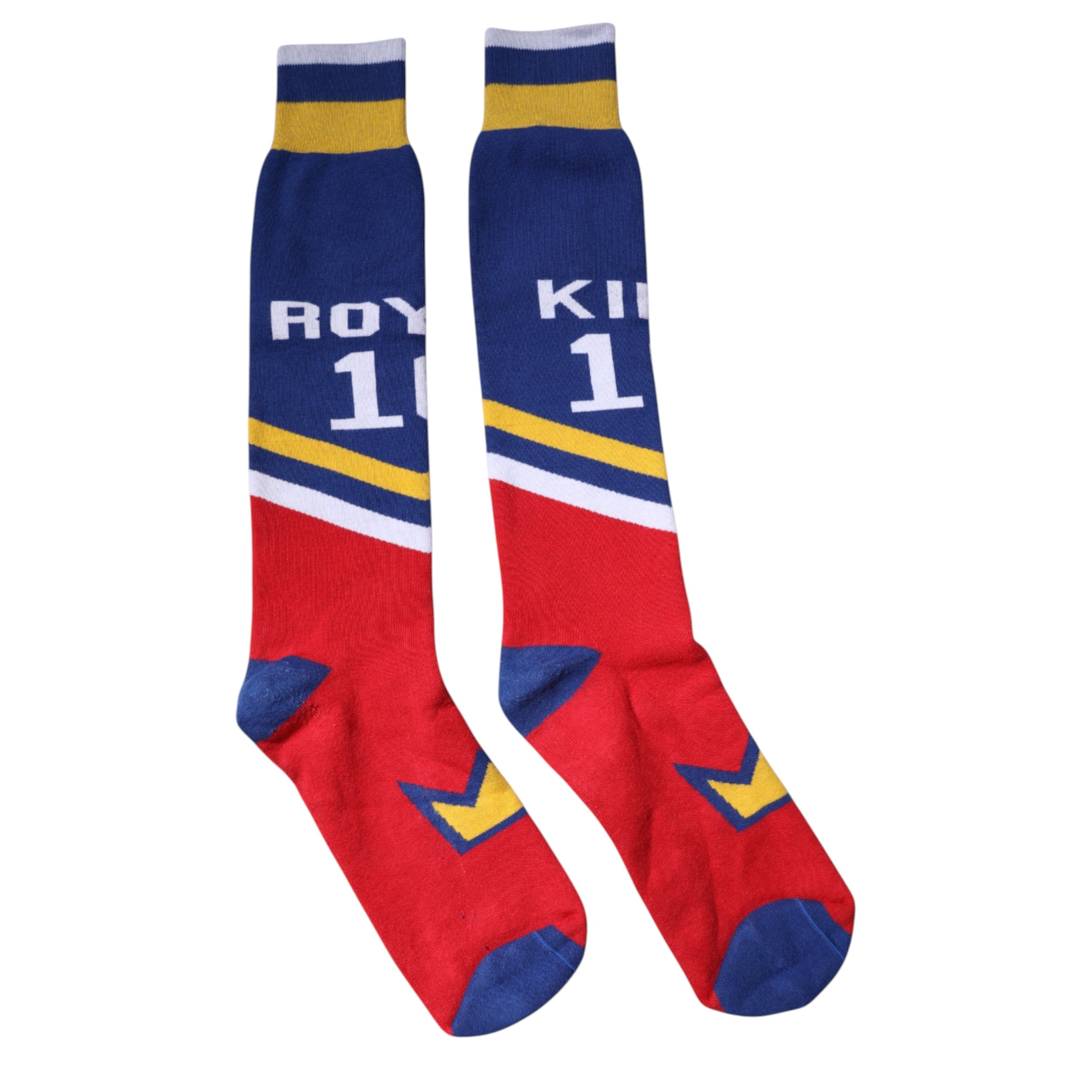 Dolce & Gabbana Mehrfarbig bedruckte Socken aus Baumwolle über der Wade