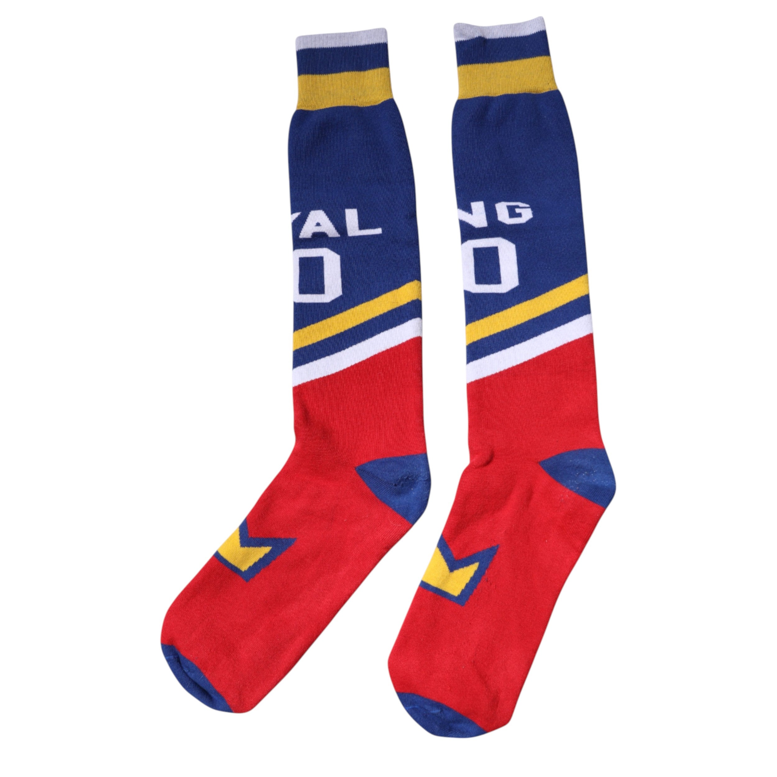 Dolce & Gabbana Mehrfarbig bedruckte Socken aus Baumwolle über der Wade