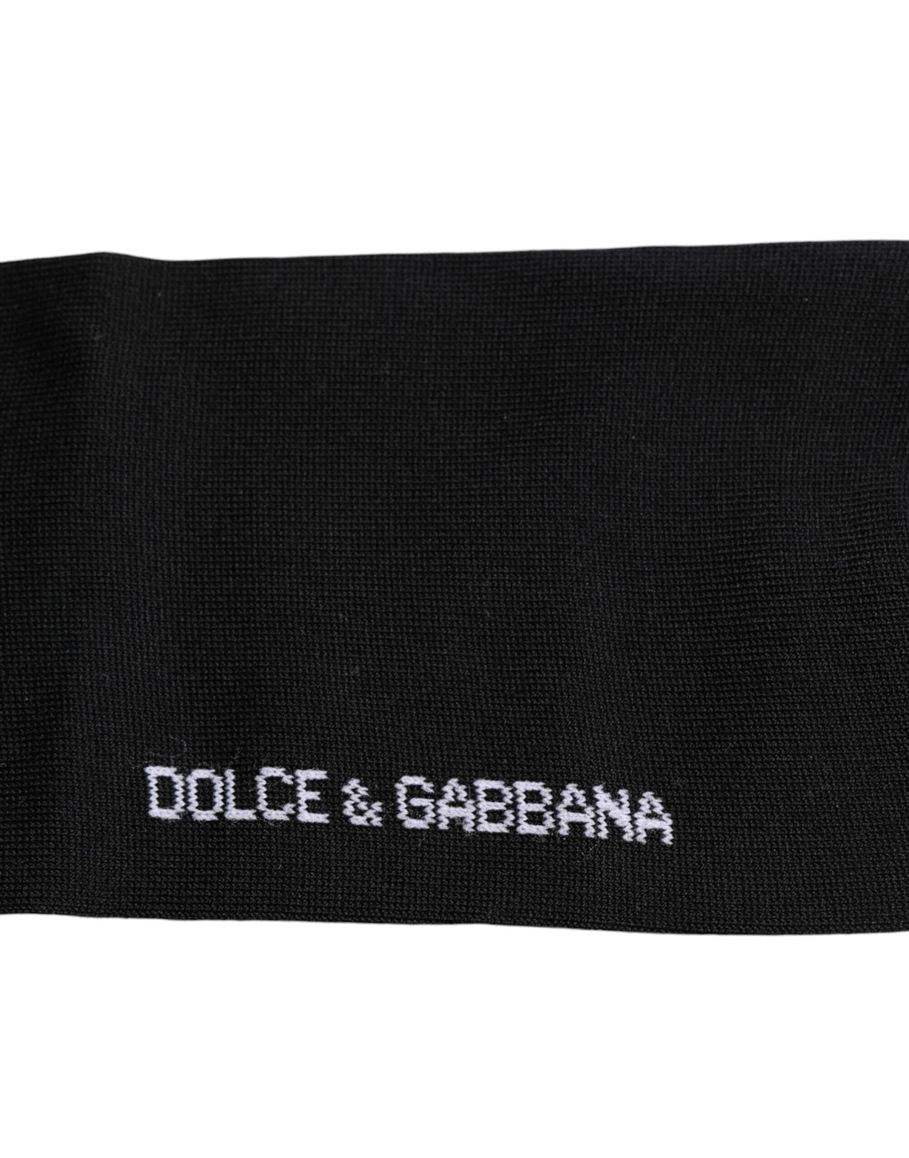 Dolce & Gabbana Schwarze DG Logo Print Baumwolle über Wade Socken