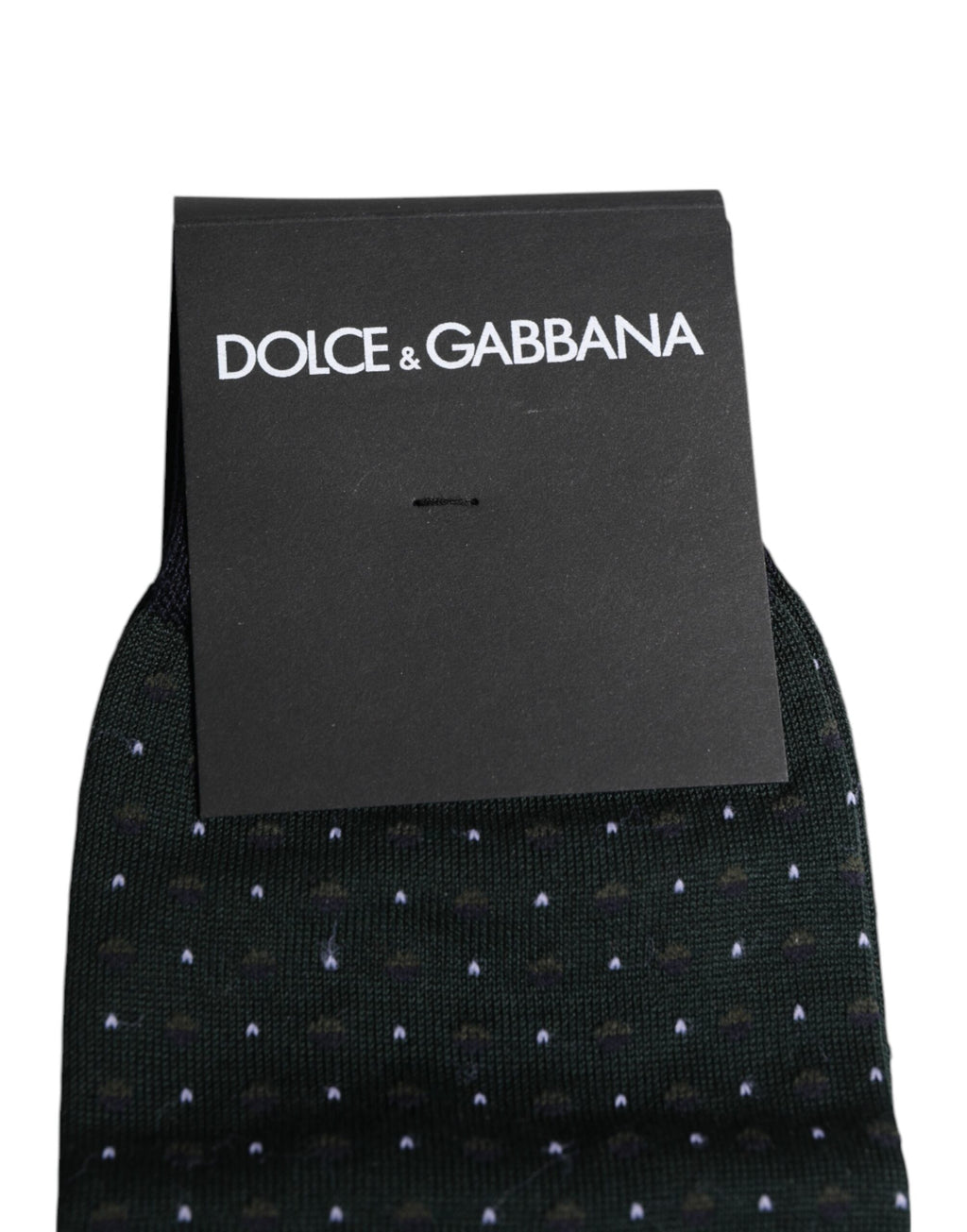 Dolce & Gabbana Schwarze gepunktete Baumwollsocken mit mittlerer Wade