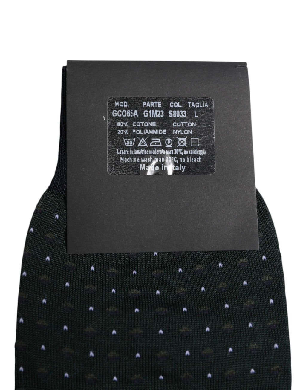 Dolce & Gabbana Schwarze gepunktete Baumwollsocken mit mittlerer Wade