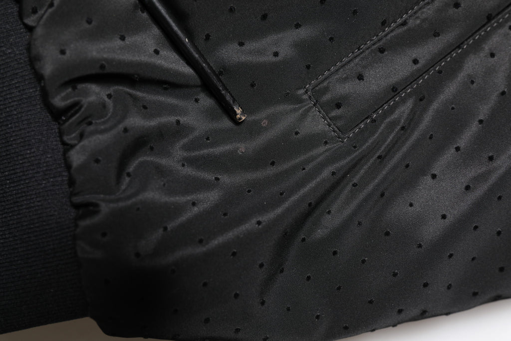 Dolce & Gabbana Schwarze Bomberjacke mit langen Ärmeln und durchgehendem Reißverschluss