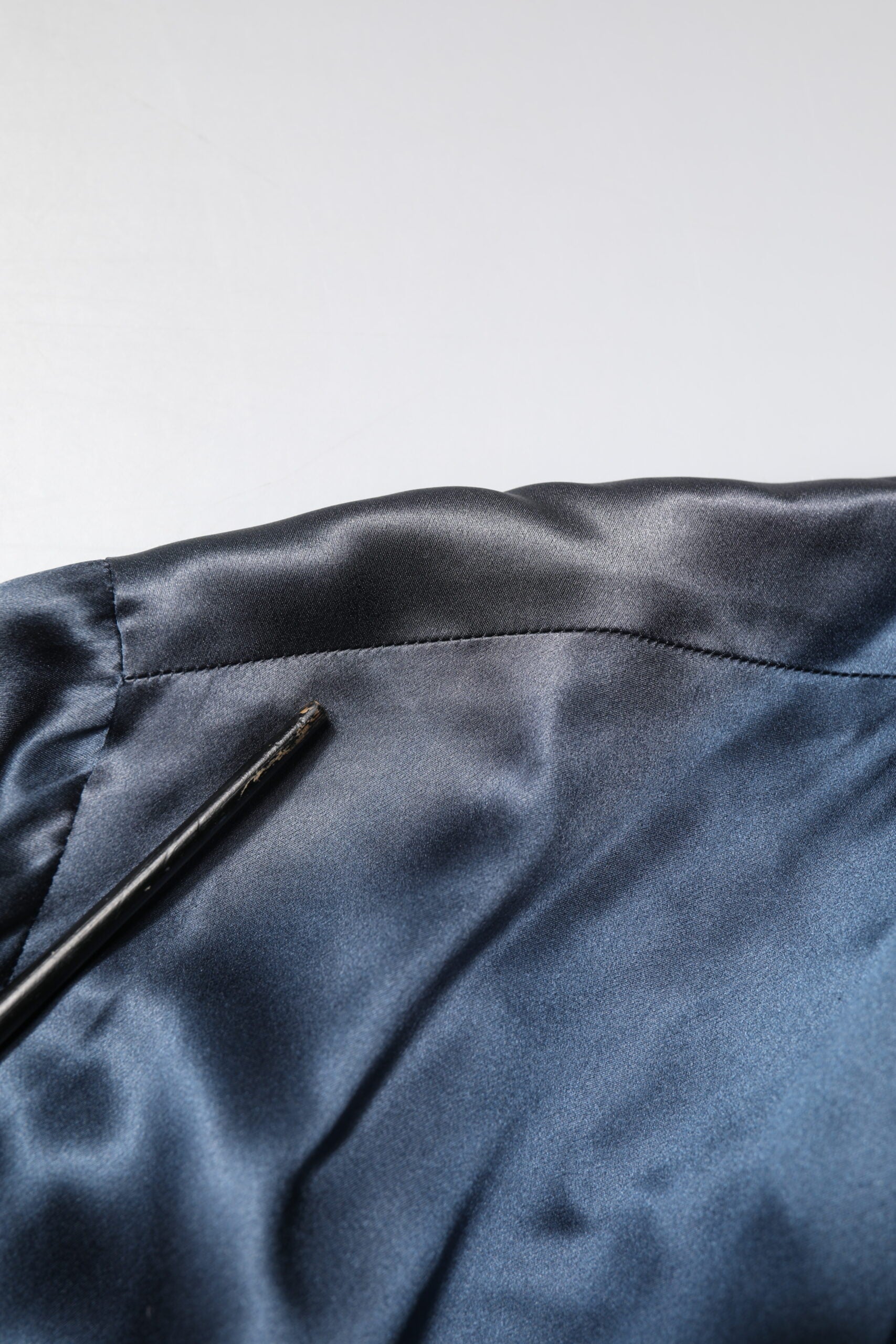 Dolce & Gabbana Blau Solide Seide Männer Wrap Robe Mantel Jacke