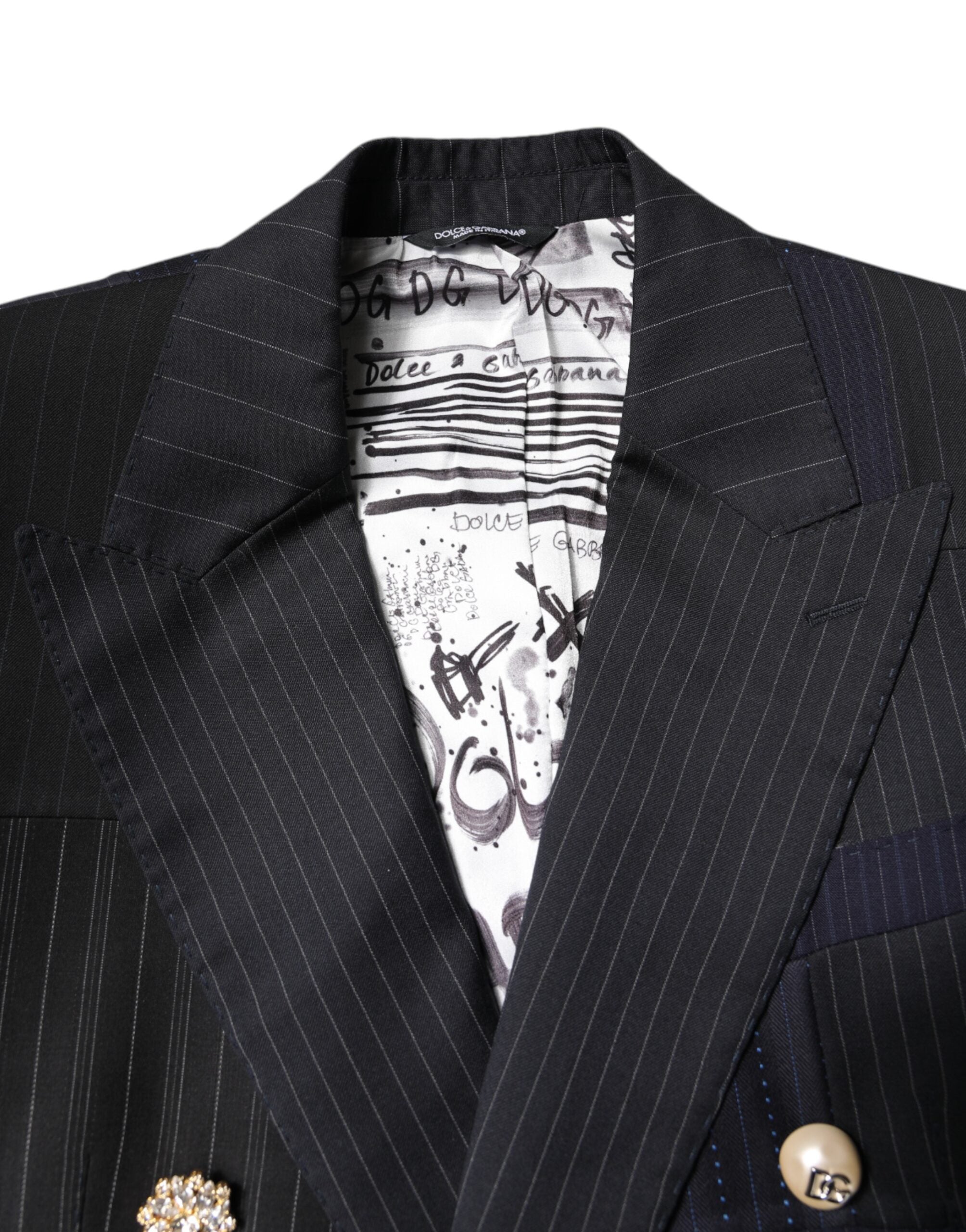 Dolce & Gabbana Multicolor Patchwork Jacke Mantel Anzug Blazer