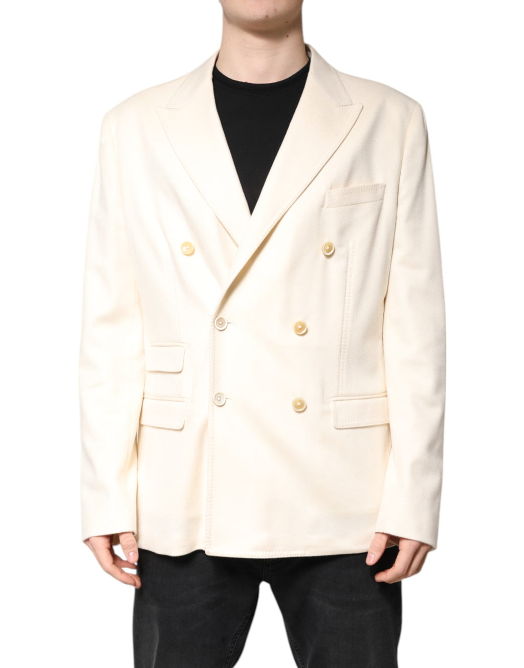 Dolce & Gabbana Beigefarbener Kaschmirmantel Blazer