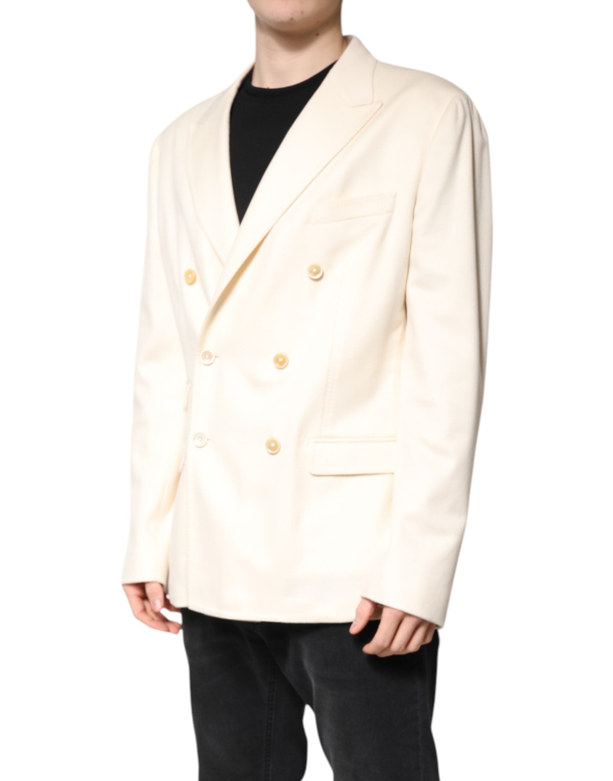 Dolce & Gabbana Beigefarbener Kaschmirmantel Blazer