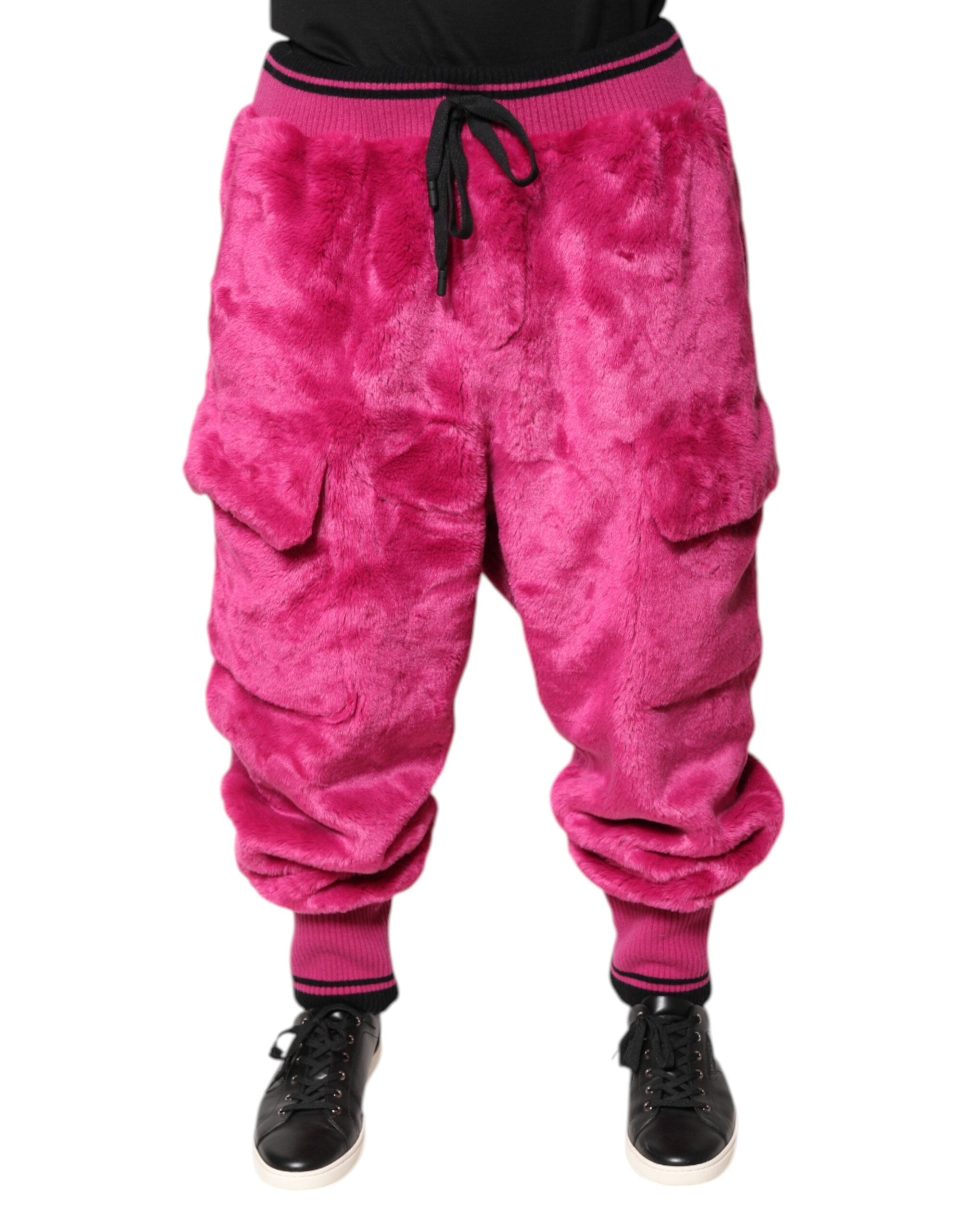 Dolce & Gabbana Rosa Acryl-Cargo-Jogging-Sweatpants-Hose