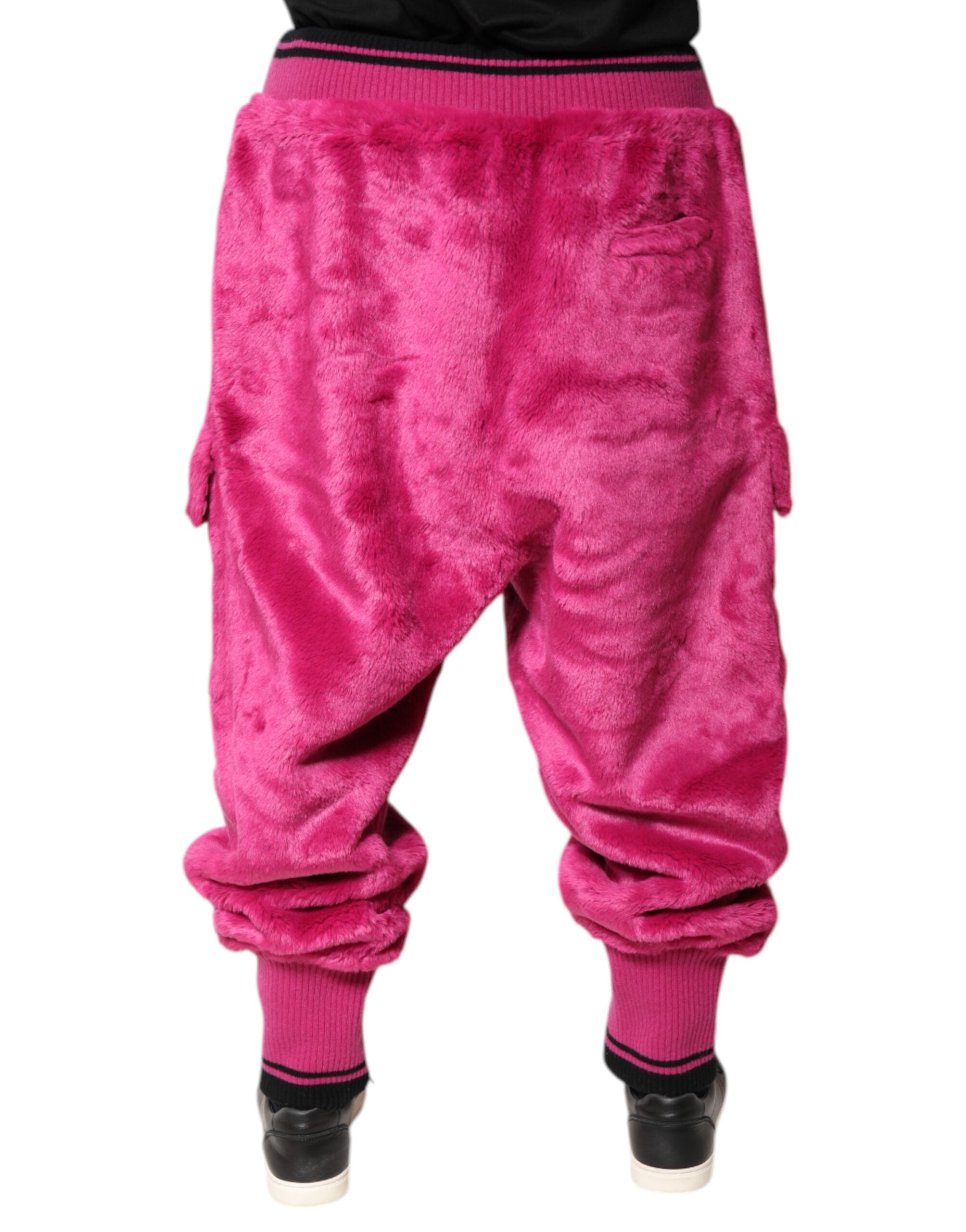 Dolce & Gabbana Rosa Acryl-Cargo-Jogging-Sweatpants-Hose