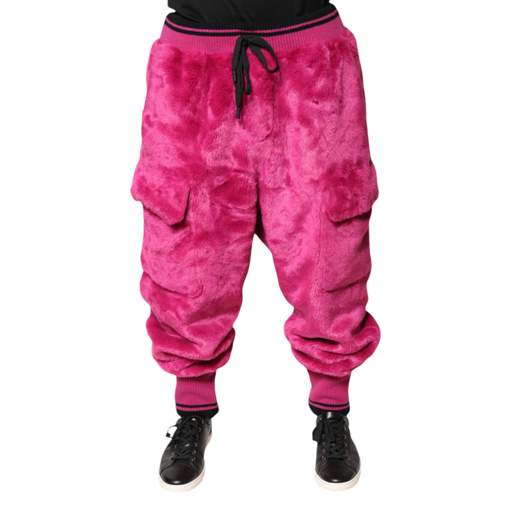 Dolce & Gabbana Rosa Acryl-Cargo-Jogging-Sweatpants-Hose