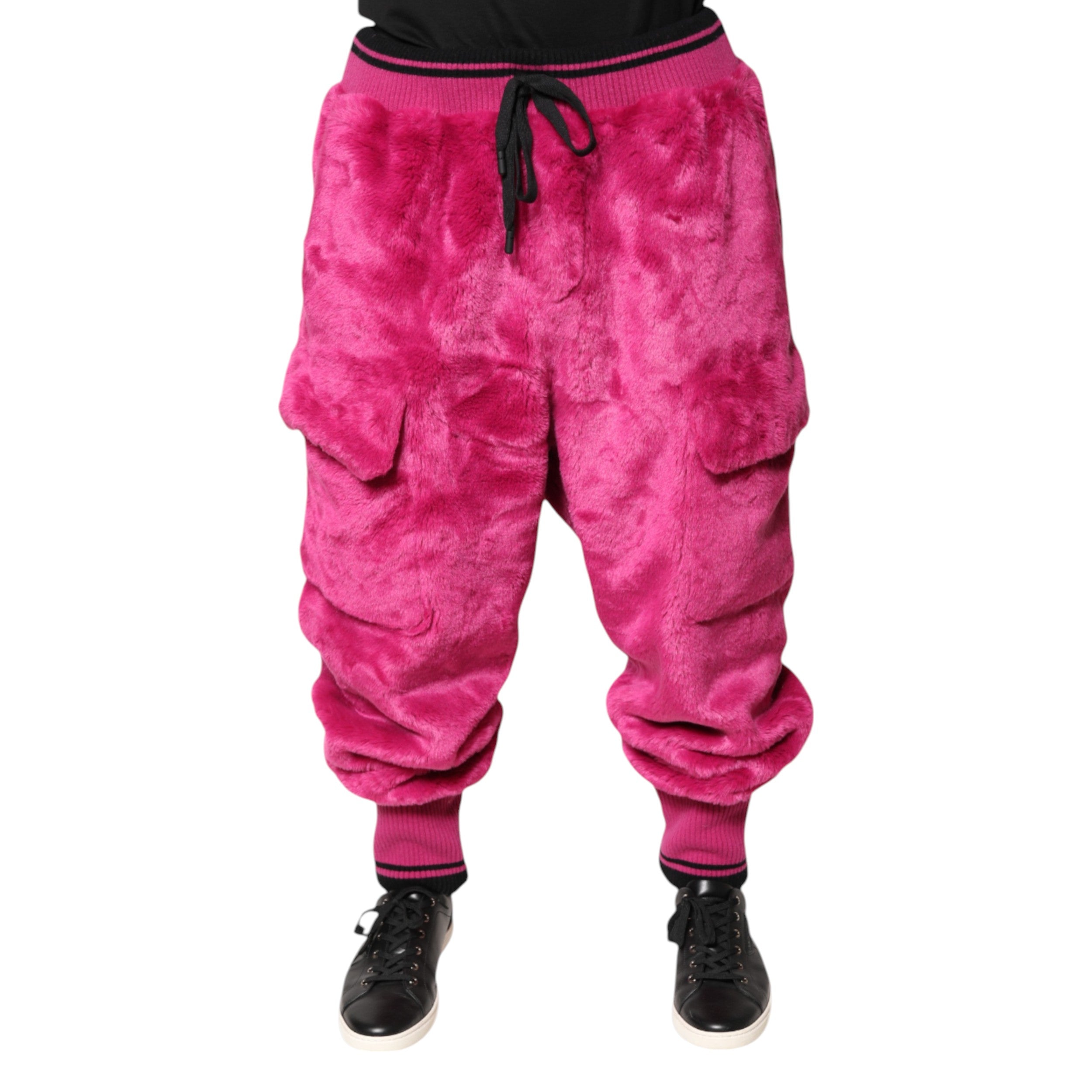 Dolce & Gabbana Rosa Acryl-Cargo-Jogging-Sweatpants-Hose