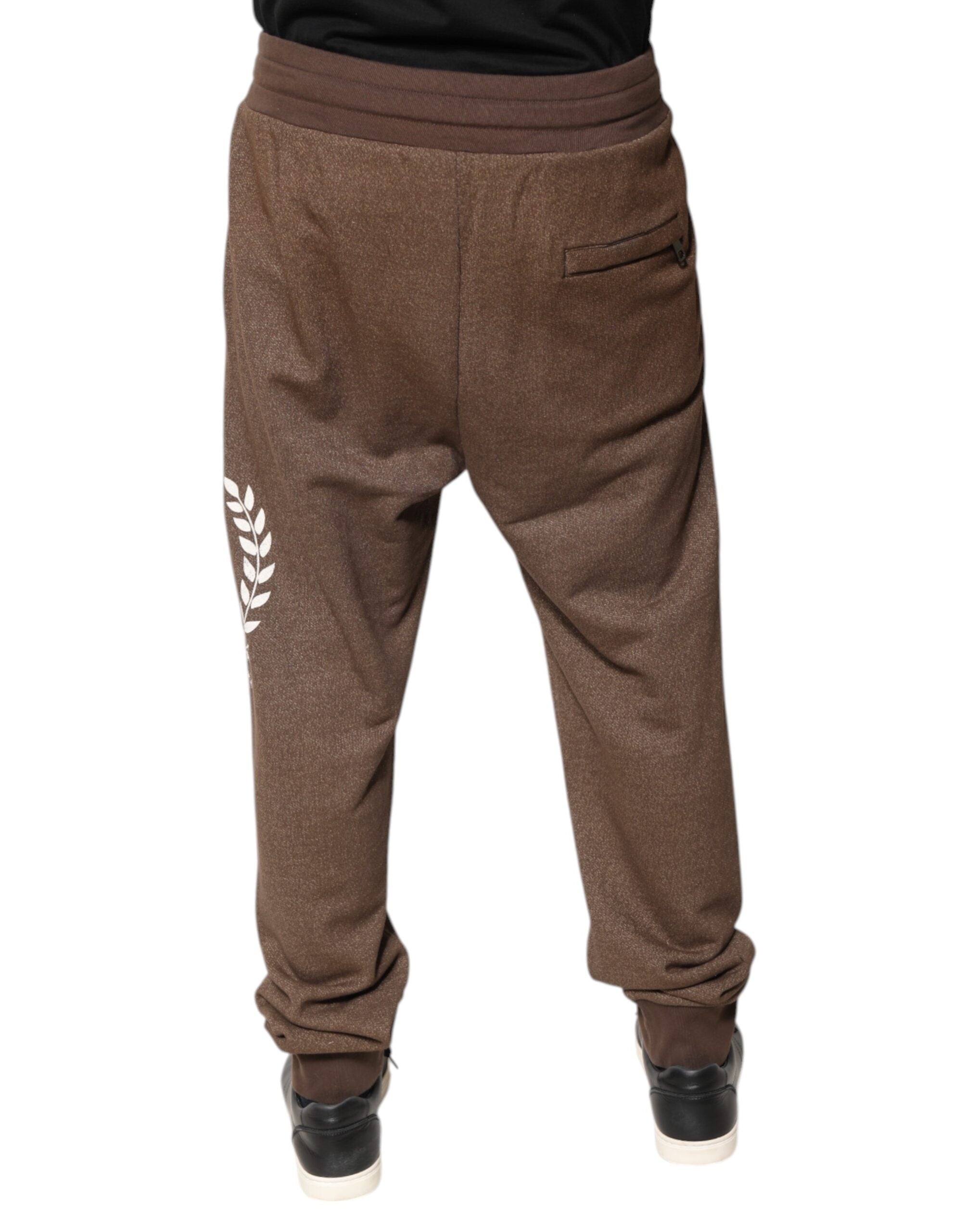 Dolce & Gabbana Braune Baumwoll-Jogger-Sweatpants Hosen