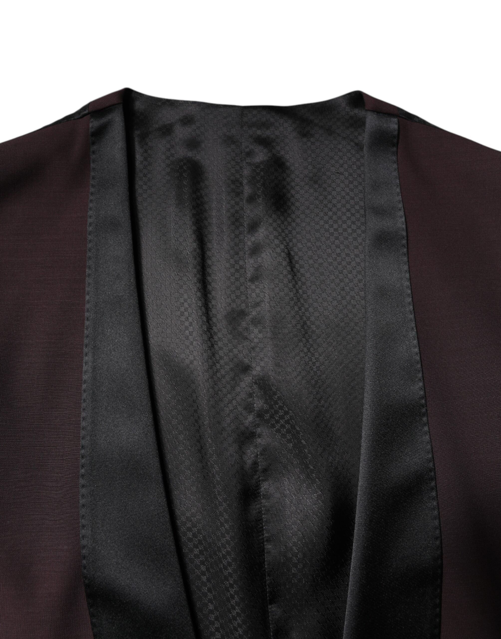 Dolce & Gabbana Kastanienbraune Wollweste Kleid Formelle Weste