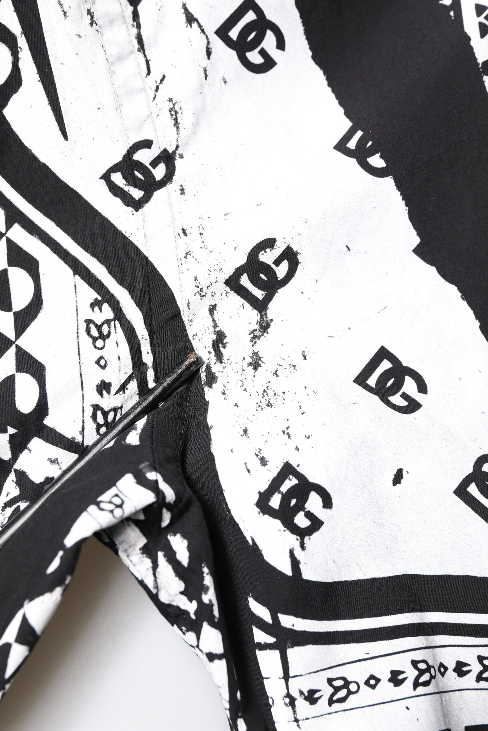 Dolce & Gabbana Schwarz Weißes Bandana MARTINI Freizeithemd