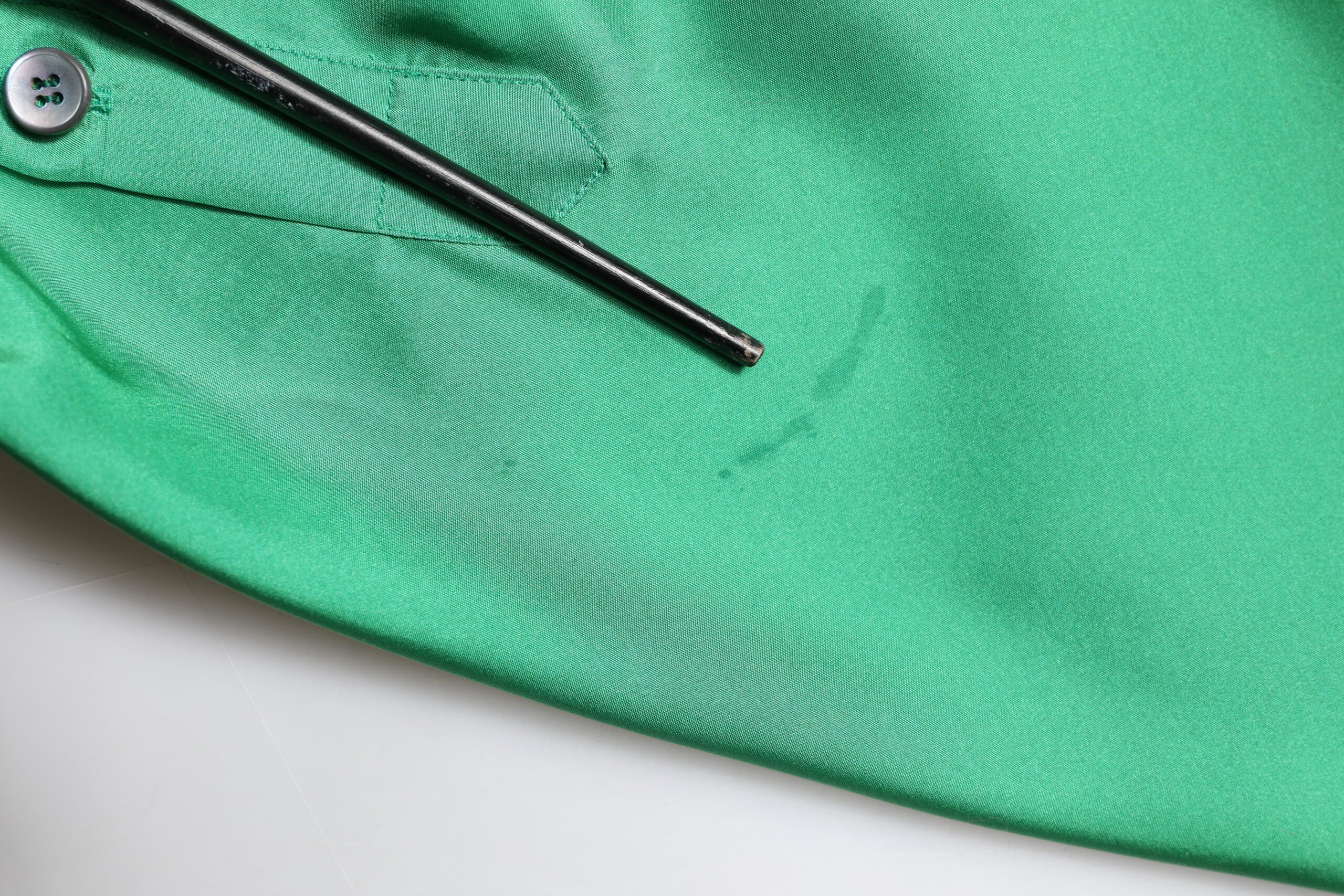 Dolce & Gabbana Grünes Seidensatin Langarm Freizeithemd