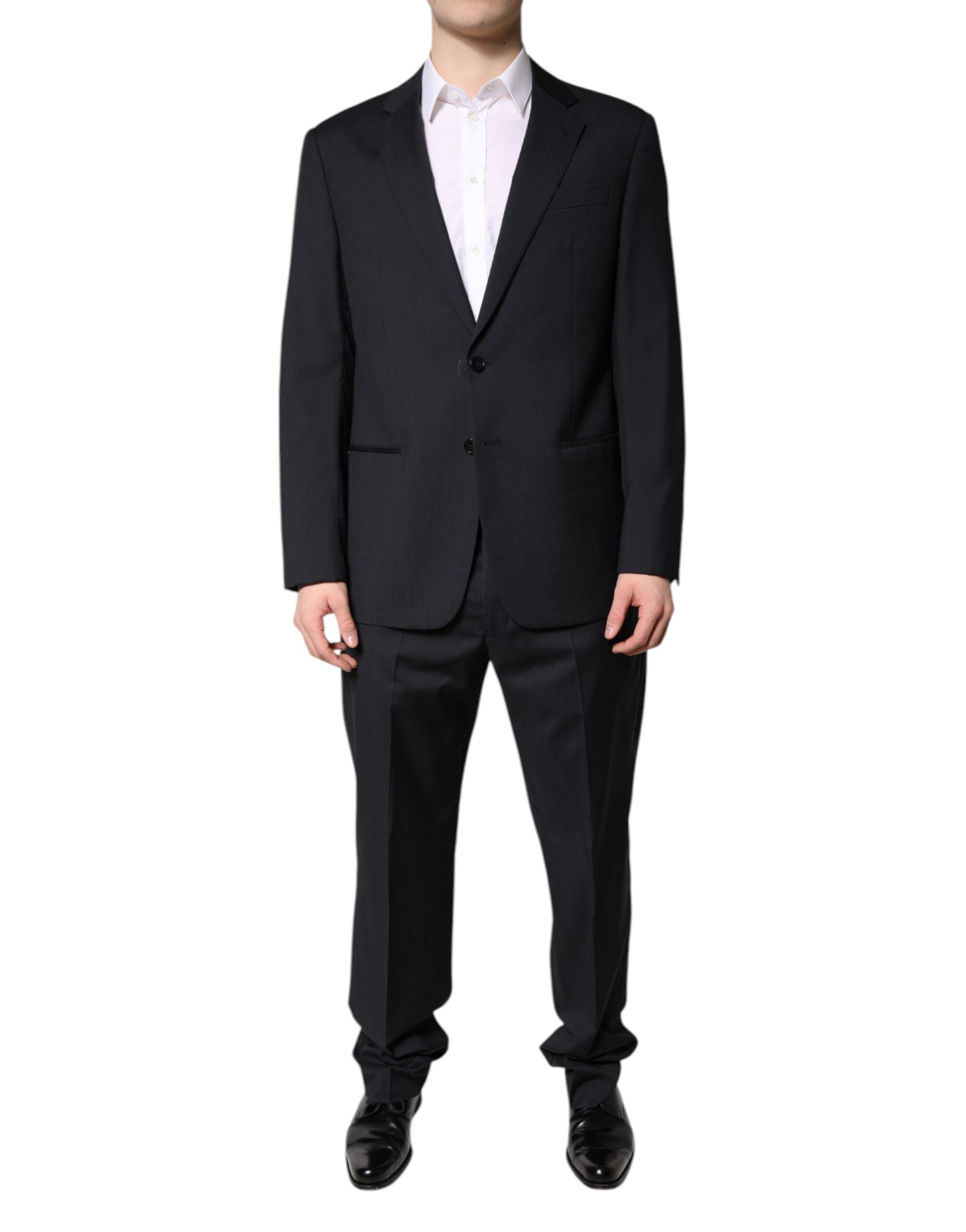 Emporio Armani Schwarzer einreihiger formeller 2-teiliger Anzug