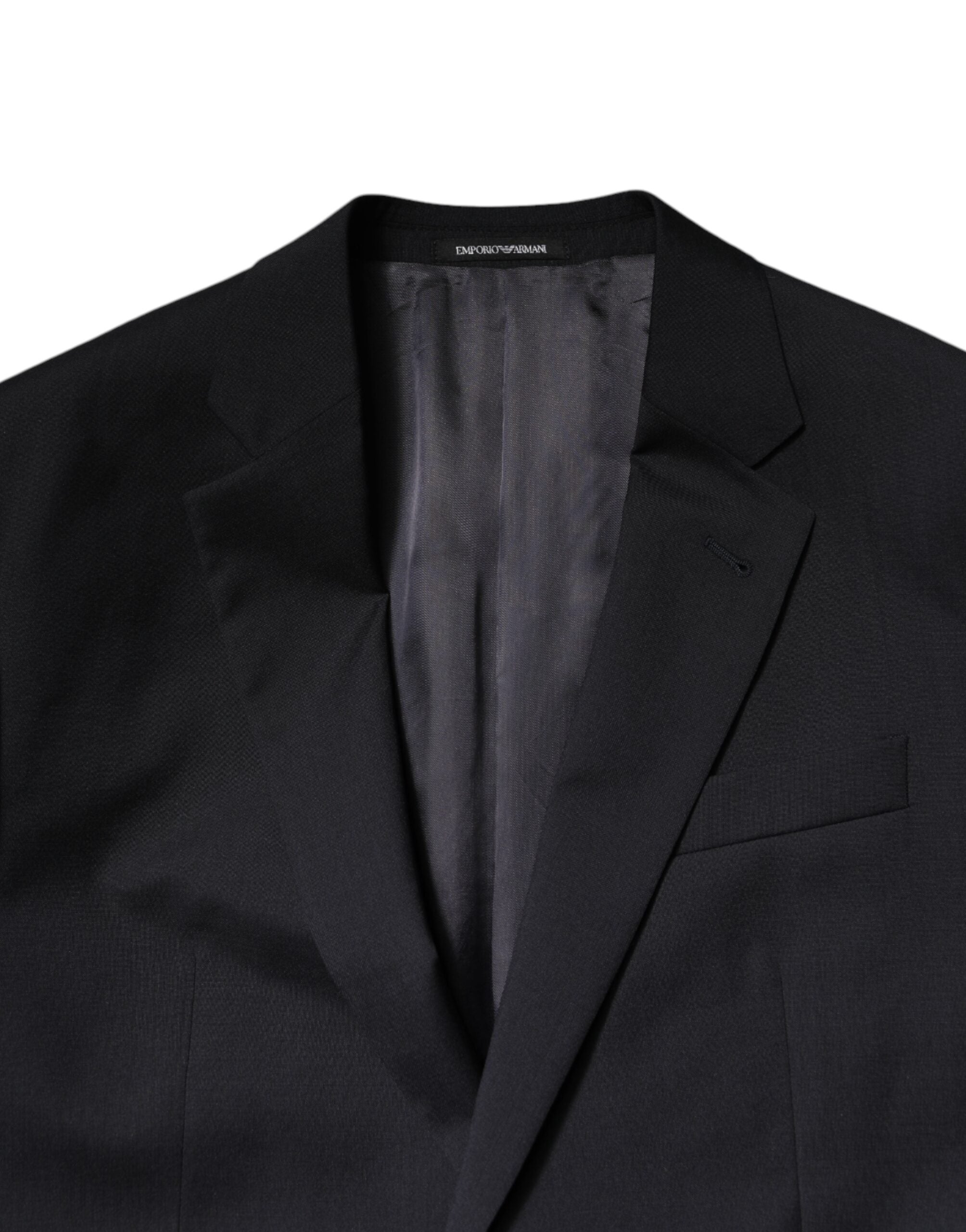 Emporio Armani Schwarzer einreihiger formeller 2-teiliger Anzug