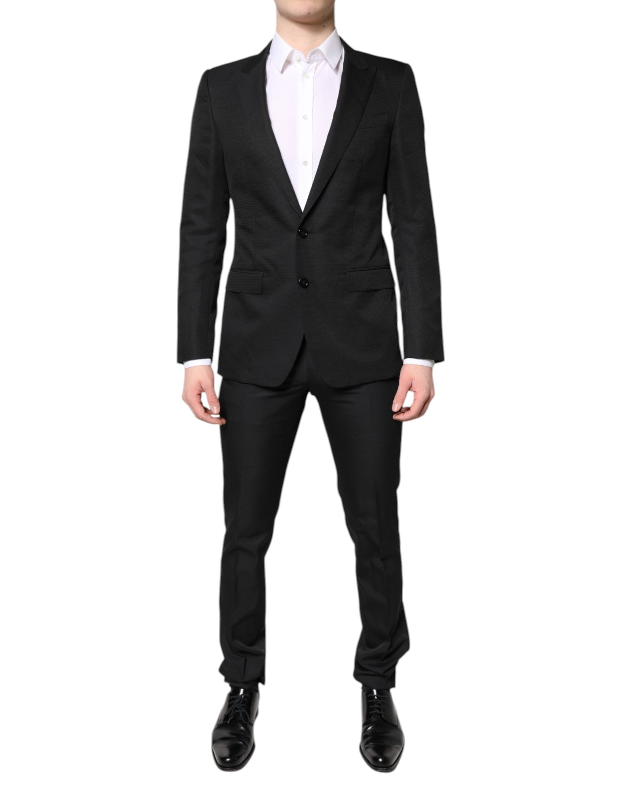 Dolce & Gabbana Schwarzer einreihiger formeller 2-teiliger Anzug