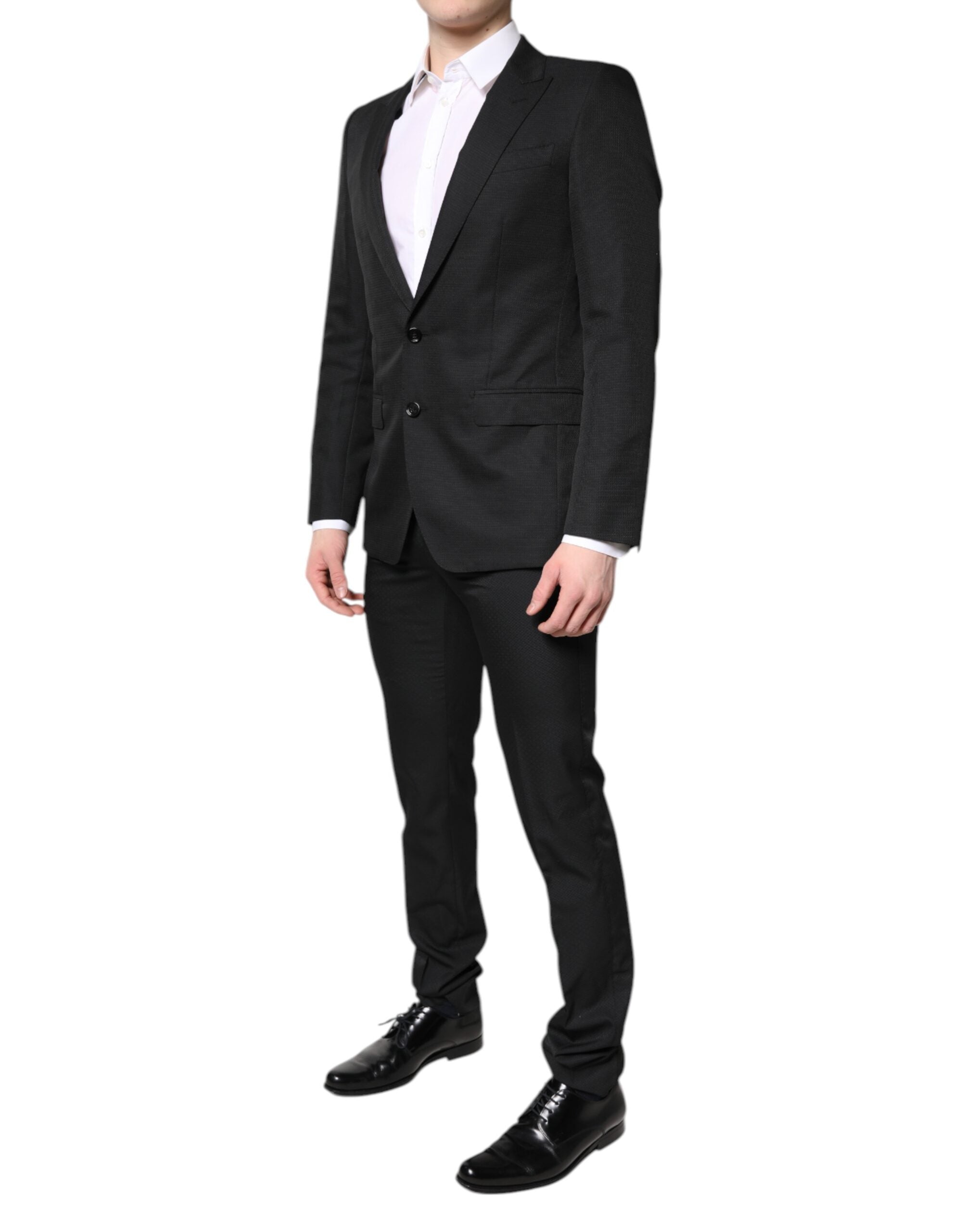 Dolce & Gabbana Schwarzer einreihiger formeller 2-teiliger Anzug