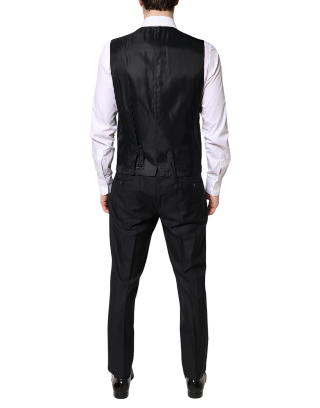 Dolce & Gabbana Schwarzer doppelreihiger formeller 3-teiliger Anzug