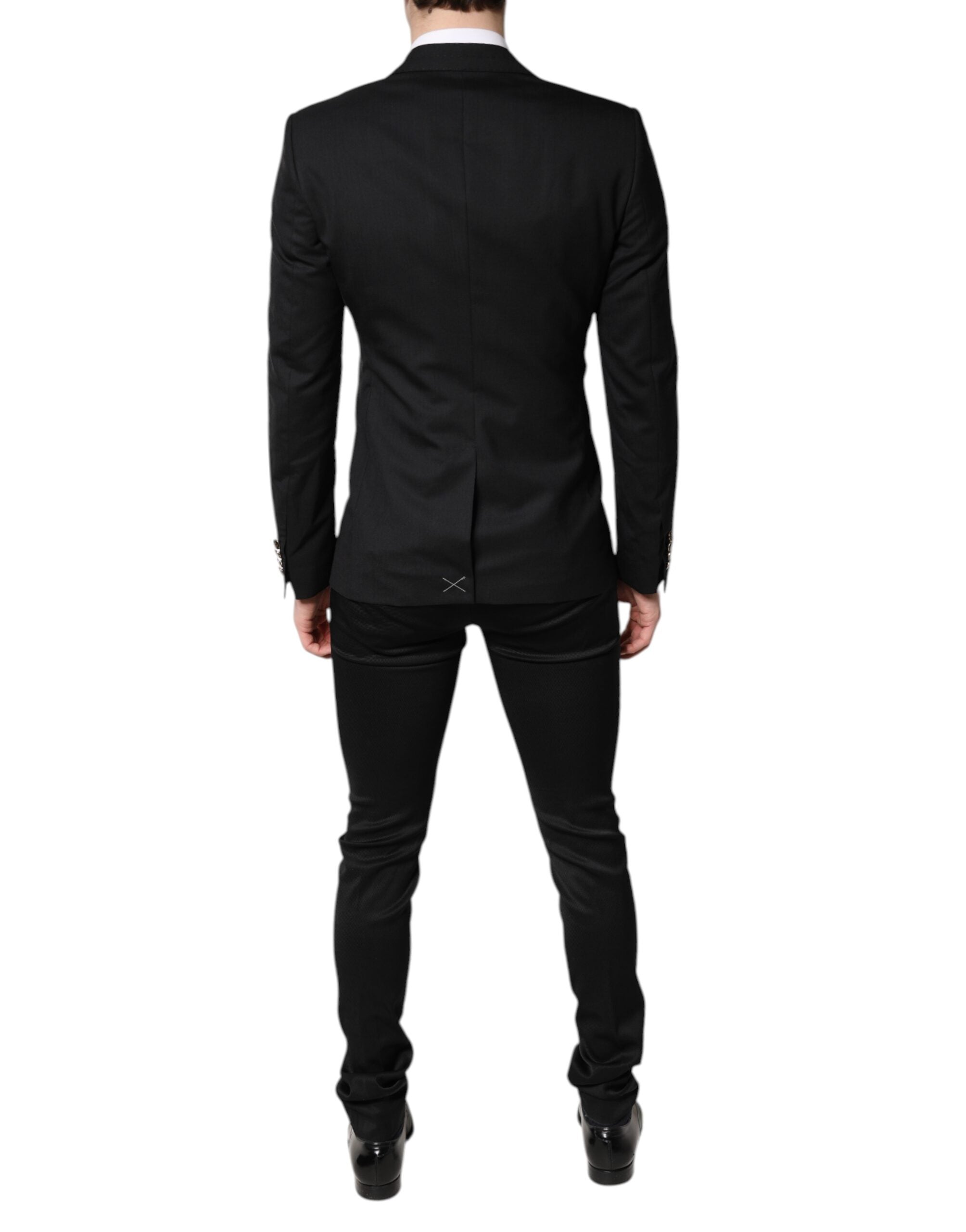 Dolce & Gabbana Schwarzer einreihiger formeller Blazer mit Weste