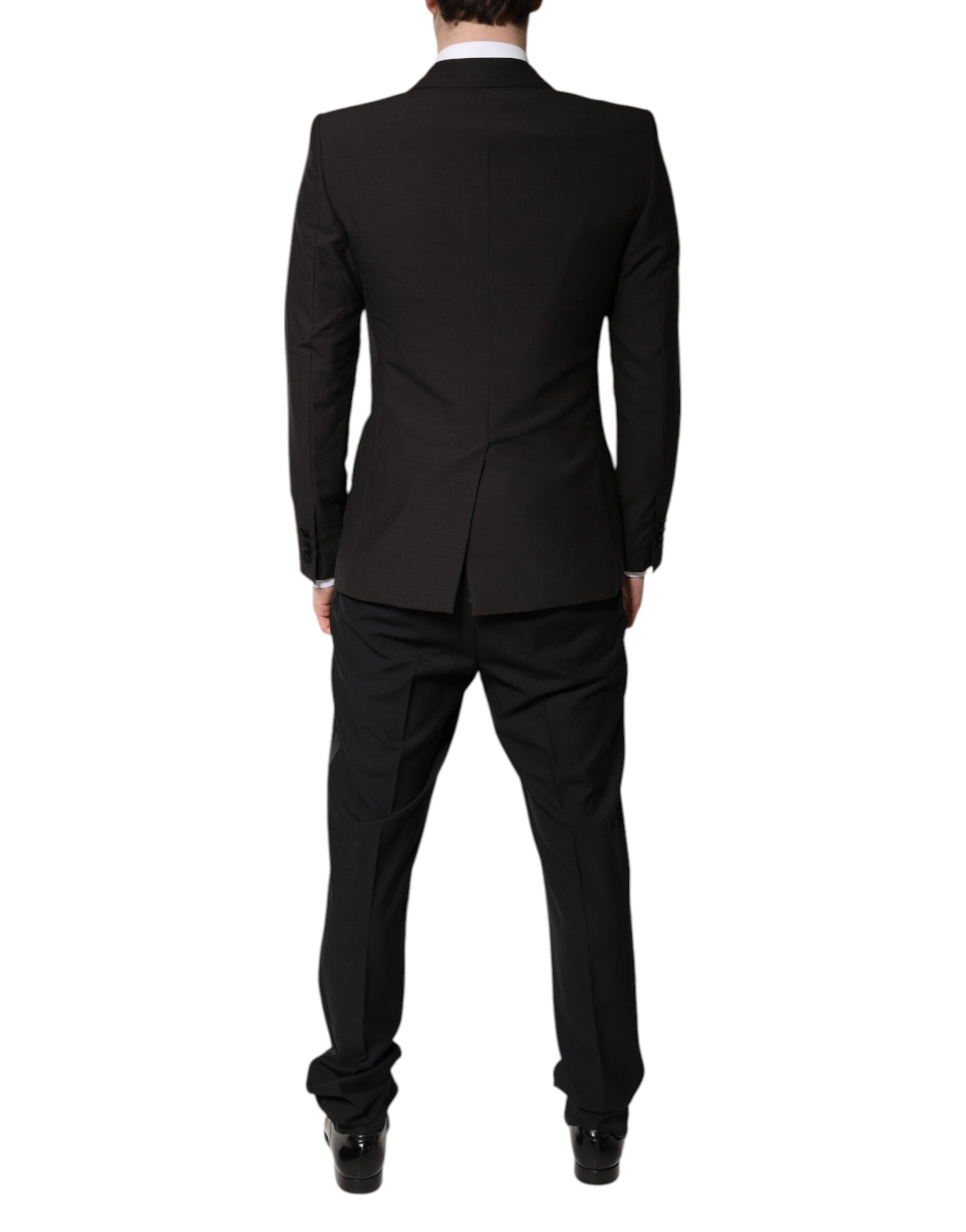 Dolce & Gabbana Schwarzer einreihiger formeller 3-teiliger Anzug