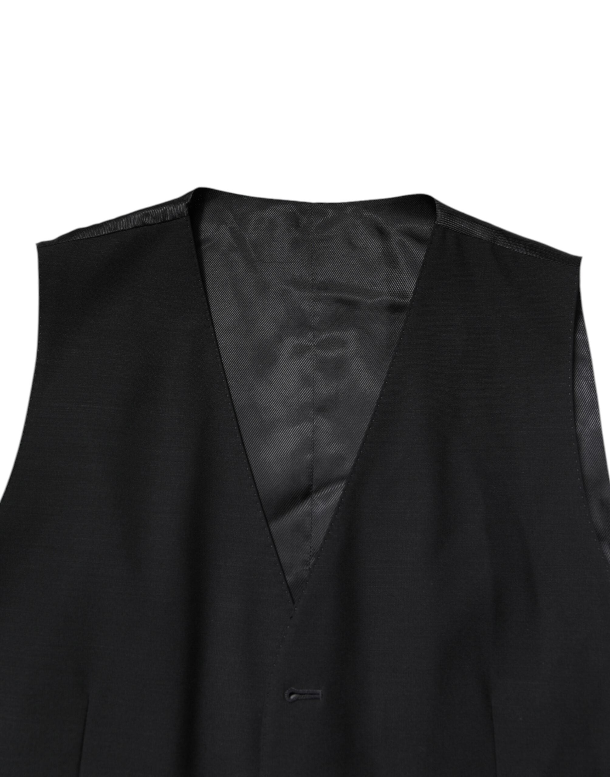Dolce & Gabbana Schwarzer einreihiger formeller 3-teiliger Anzug