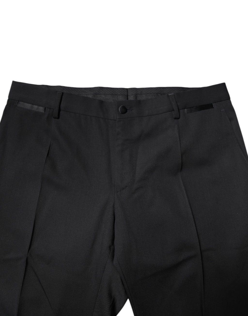 Dolce & Gabbana Schwarzer einreihiger 2-teiliger Anzug aus Wolle
